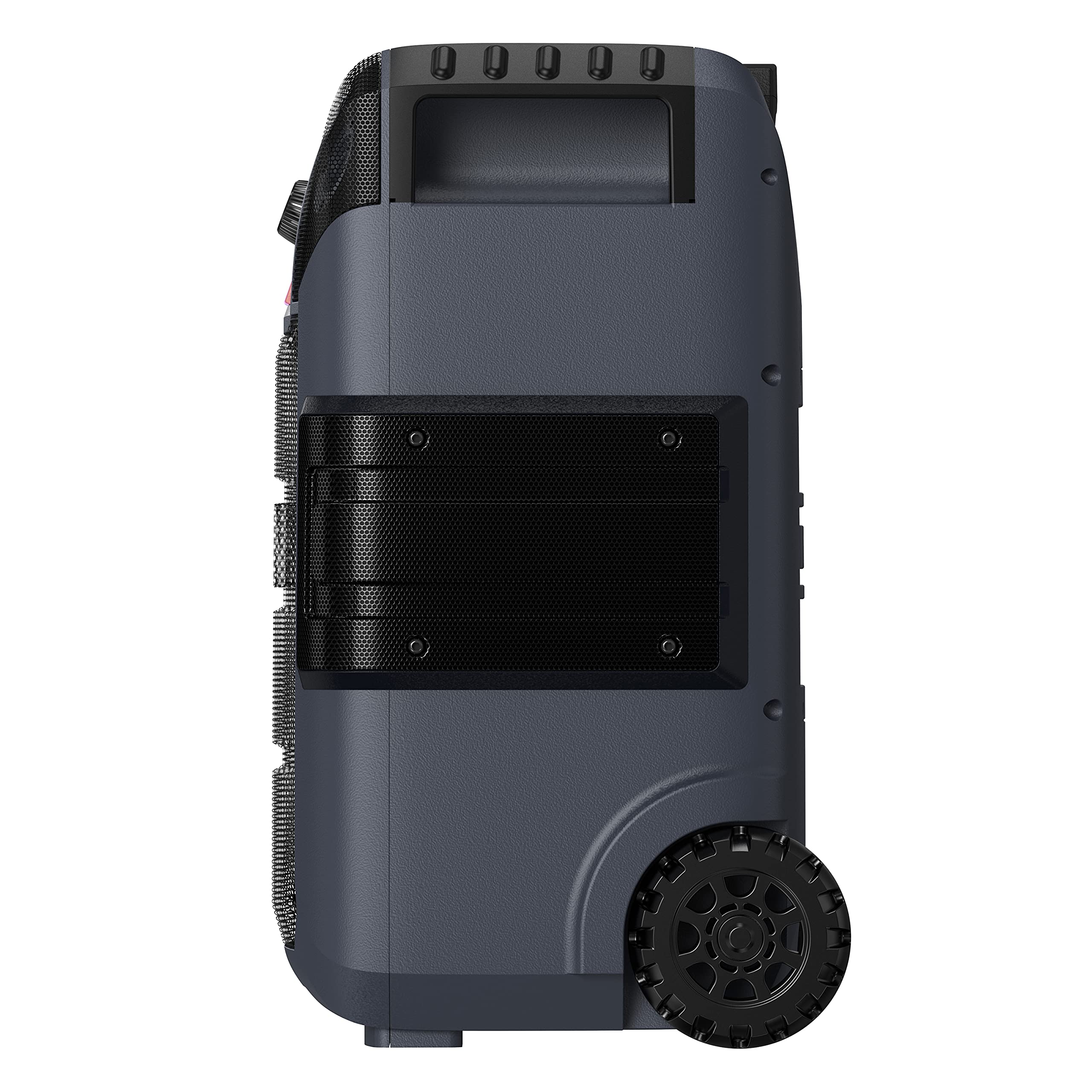 ION Block Rocker XL - 220W Portable Bluetooth Party Speaker with Karaoke Mic, Rechargeable Battery, 5 Speakers, LED Lights, FM Radio, USB Charging & App - Perfect for Outdoor Events, Beach Parties, Backyard BBQs and Tailgating