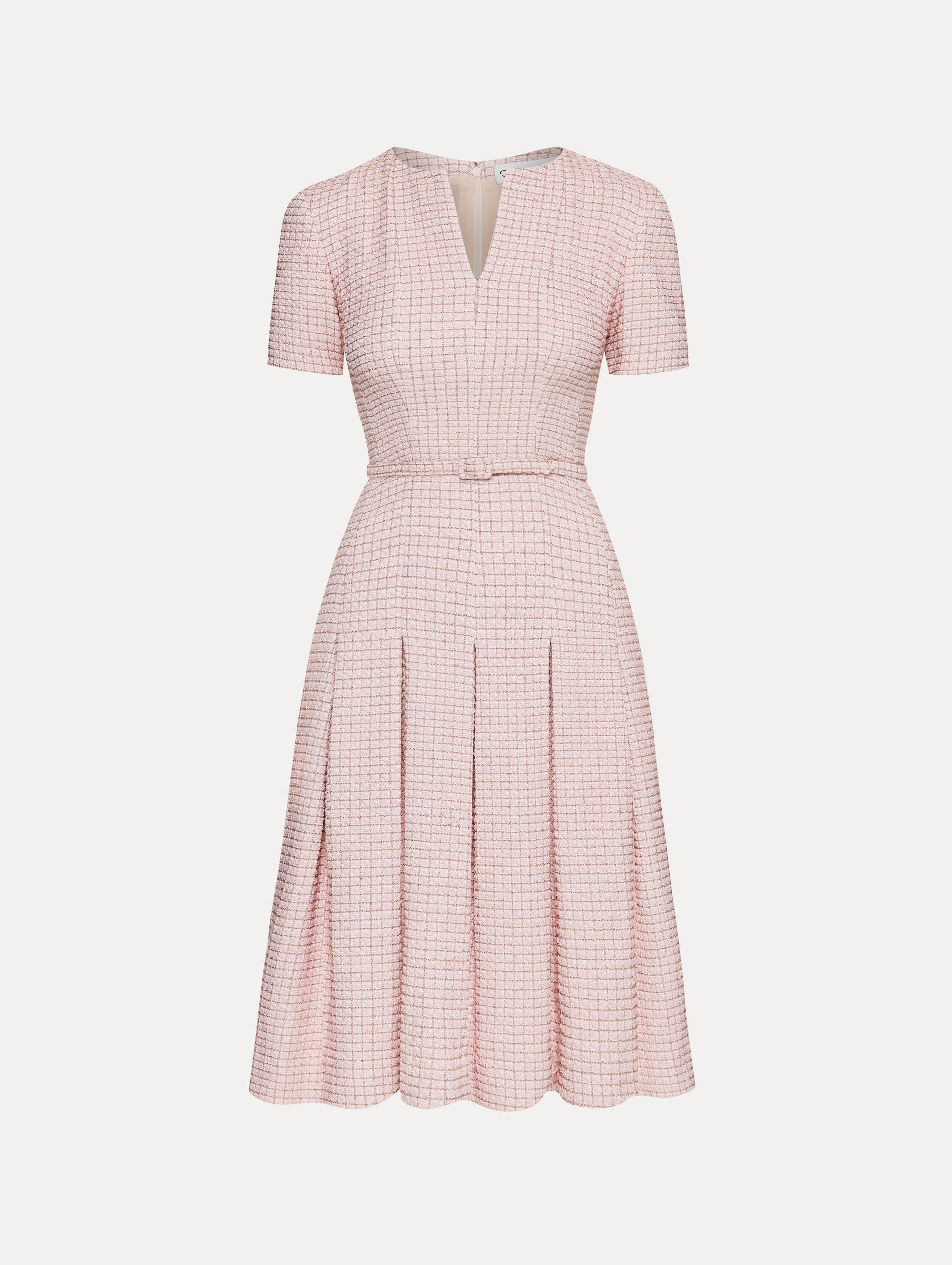 Lurex Check Tweed Dress for Women - Elegant Party & Evening Wear - Perfect for Holiday Parties, Cocktail Events & Special Occasions
