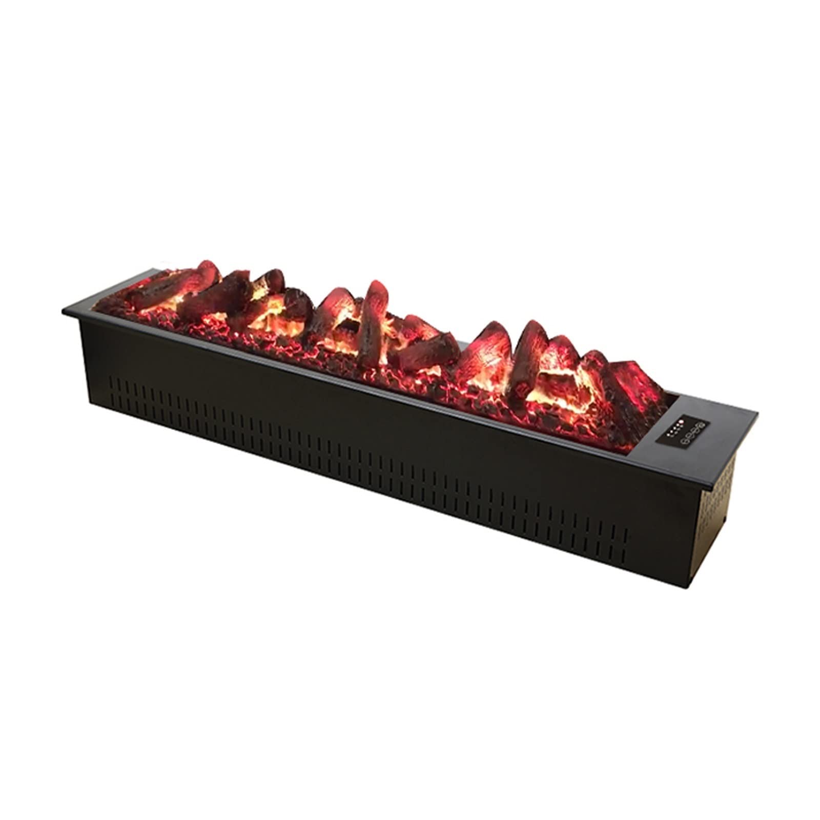Realistic Water Vapor Electric Fireplace Insert - Recessed Wall Mount with Simulated Log & Charcoal Decoration | Energy Efficient LED Flame Effect | Perfect for Living Room, Bedroom & Office (Color: A, Size: Standard)