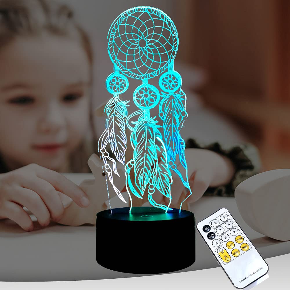 **Dream Catcher Night Light - Cute Cartoon Anime Table Lamp for Kids' Bedroom, Birthday Gift, Home Decor, Bedside Lamp (Perfect for Nursery, Children's Room & Sleep Aid)**