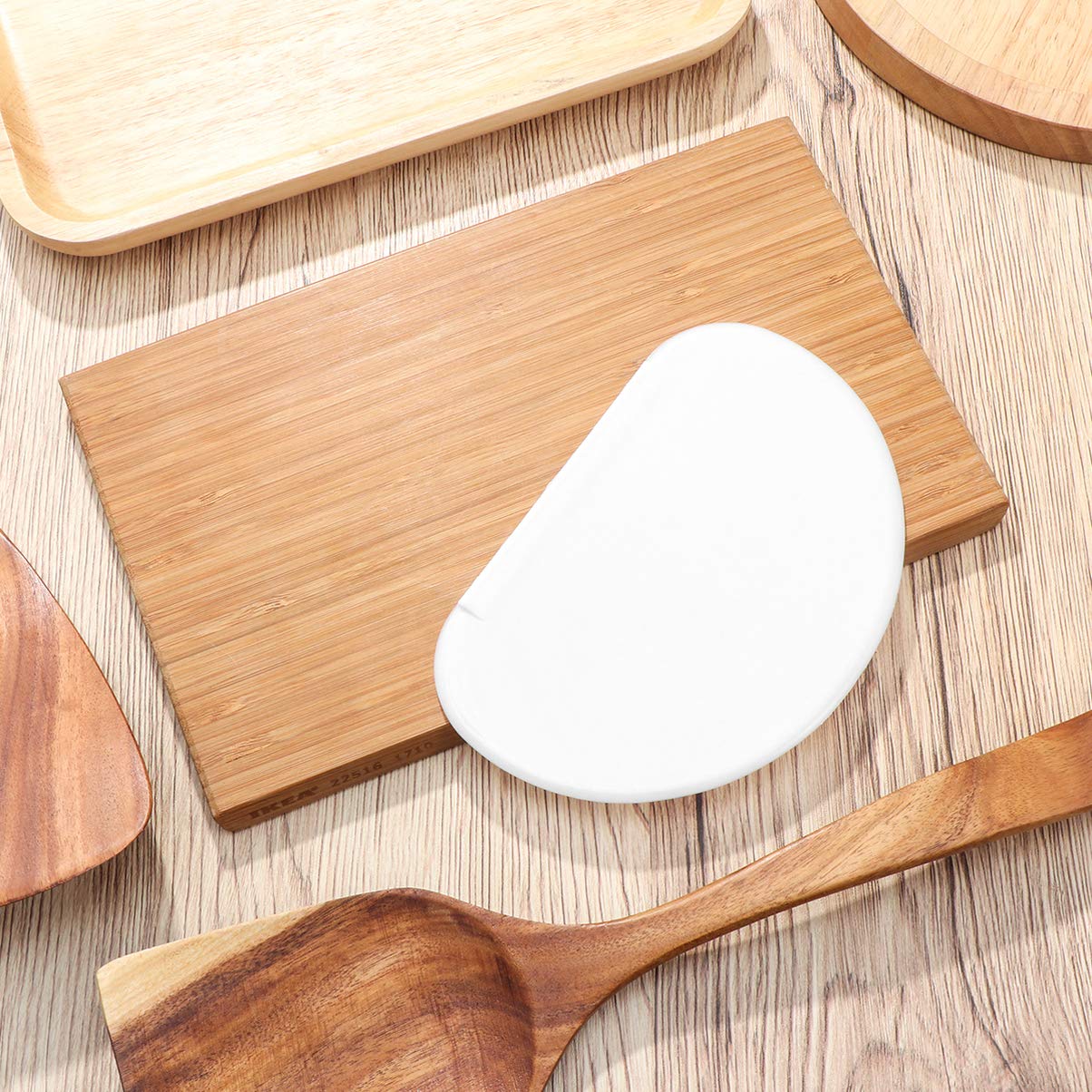 5-Piece Plastic Dough Cutter Scraper Set - Bench Scraper, Bowl Scraper, Spatula, Chopper & Butter Spreader for Baking, Fondant, Icing - Essential Baking Tools for Cookies, Pastries & Cake Decorating