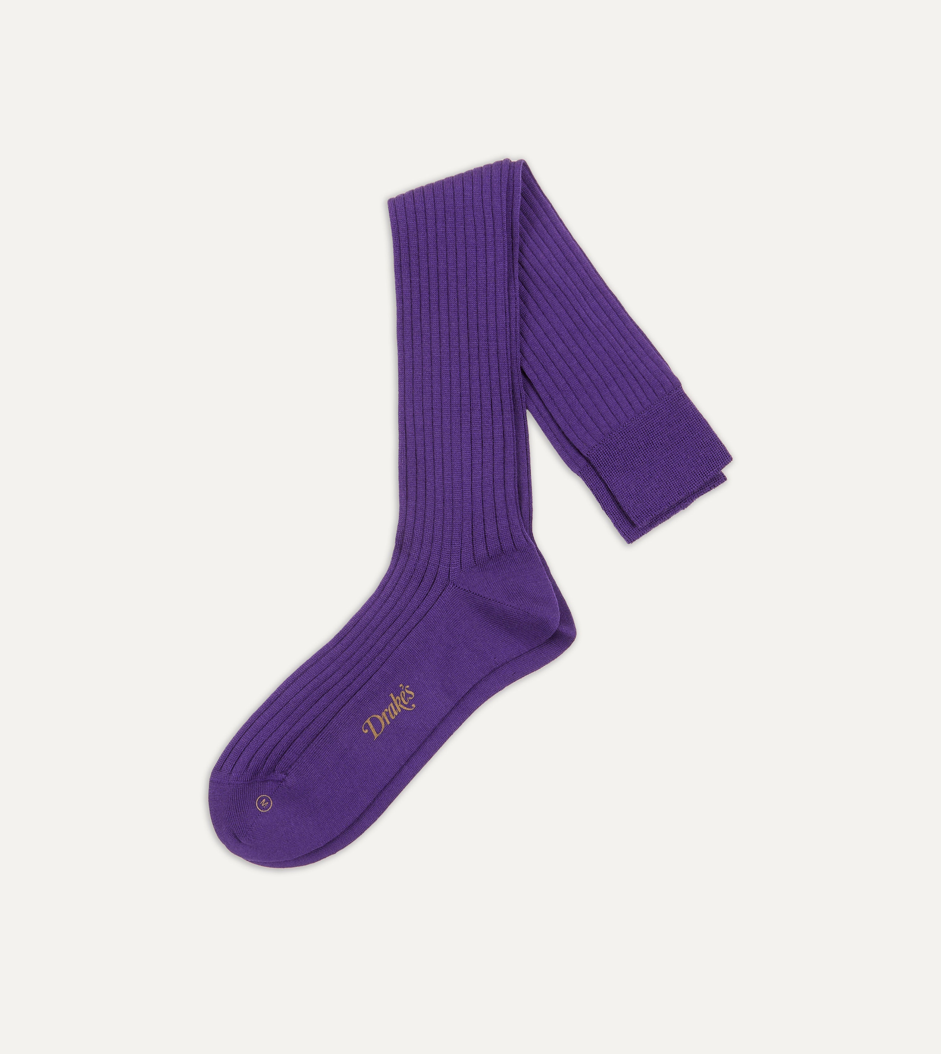 Premium Dark Purple Wool Over the Calf Socks for Men - Warm & Comfortable Winter Dress Socks - Perfect for Business, Office & Formal Occasions