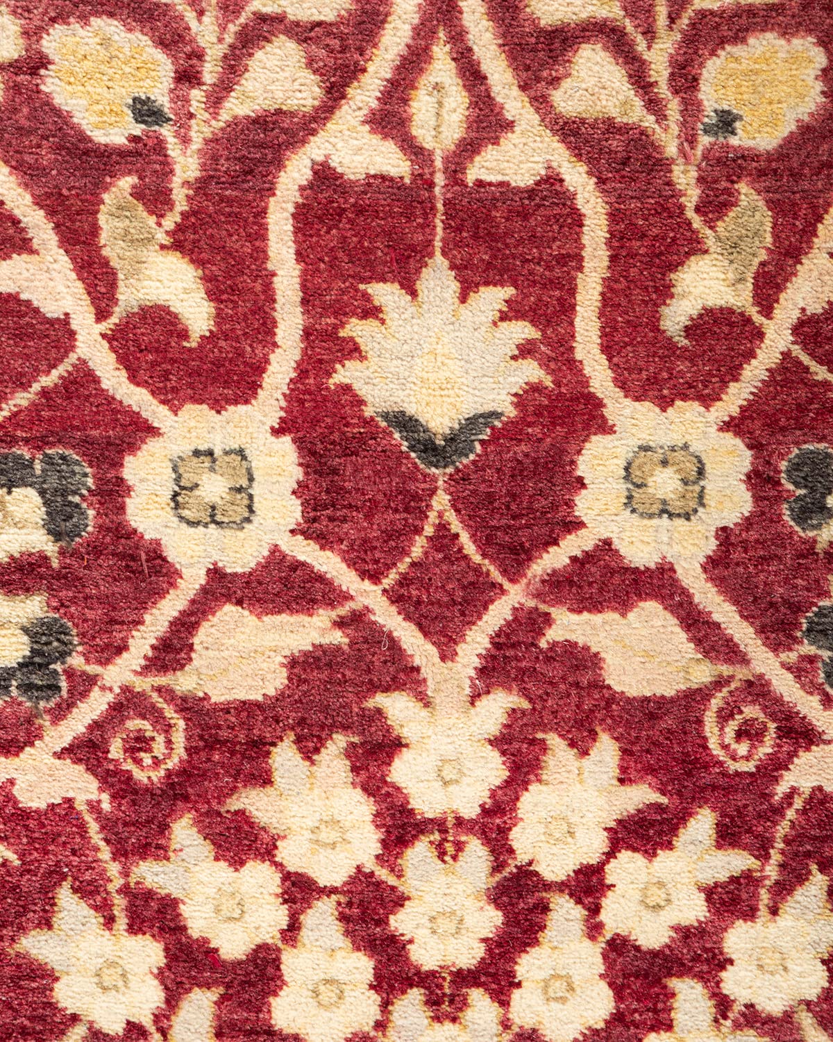 Handmade Wool Oriental Mogul Orange 4x6 Area Rug - One of a Kind Hand Knotted Traditional Design - Perfect for Living Room, Bedroom, or Home Decor