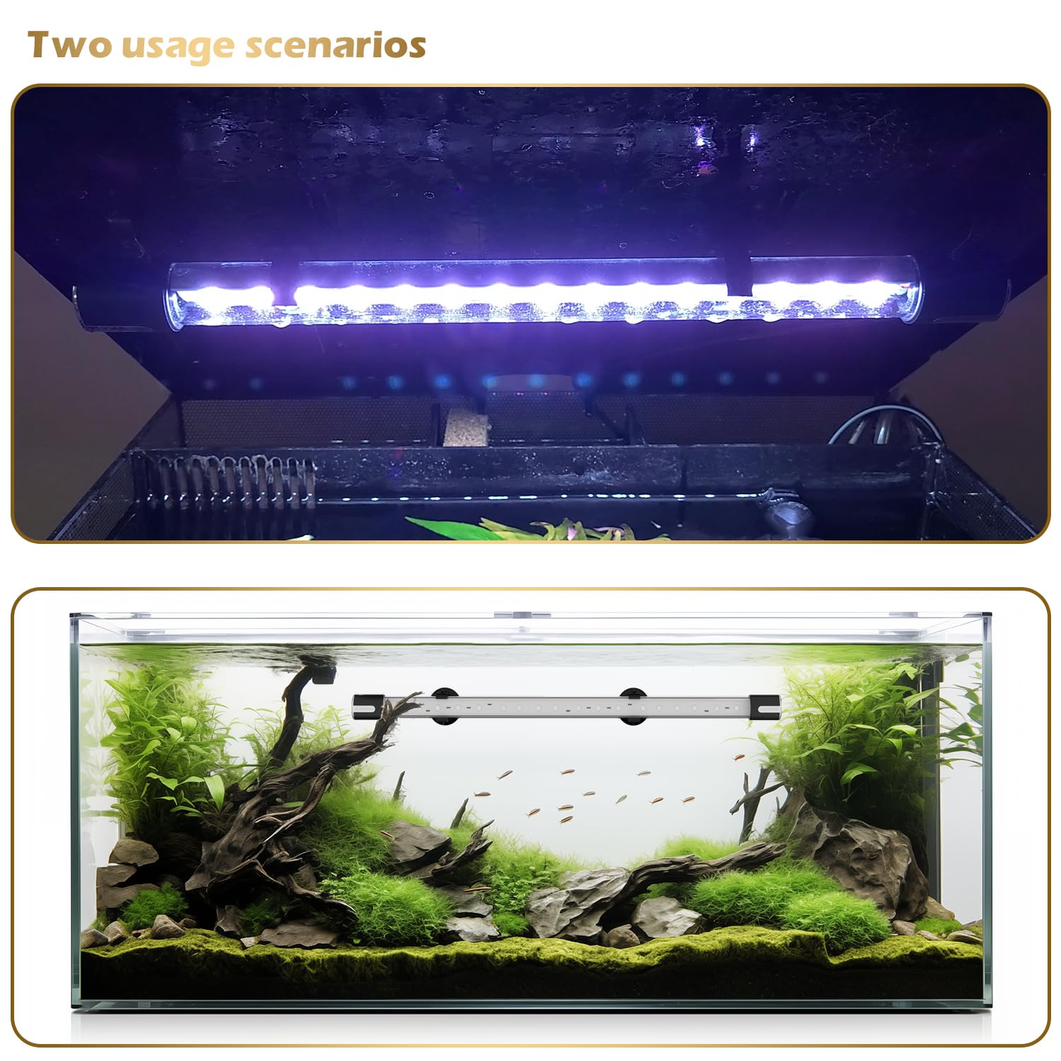 Best LED Aquarium Lights for Plants & Fish - Full Spectrum RGB with 10 Lighting Modes, IP68 Waterproof, Auto Timer On/Off - Perfect for Freshwater & Saltwater Tanks, Coral Reefs & Aquatic Plant Growth