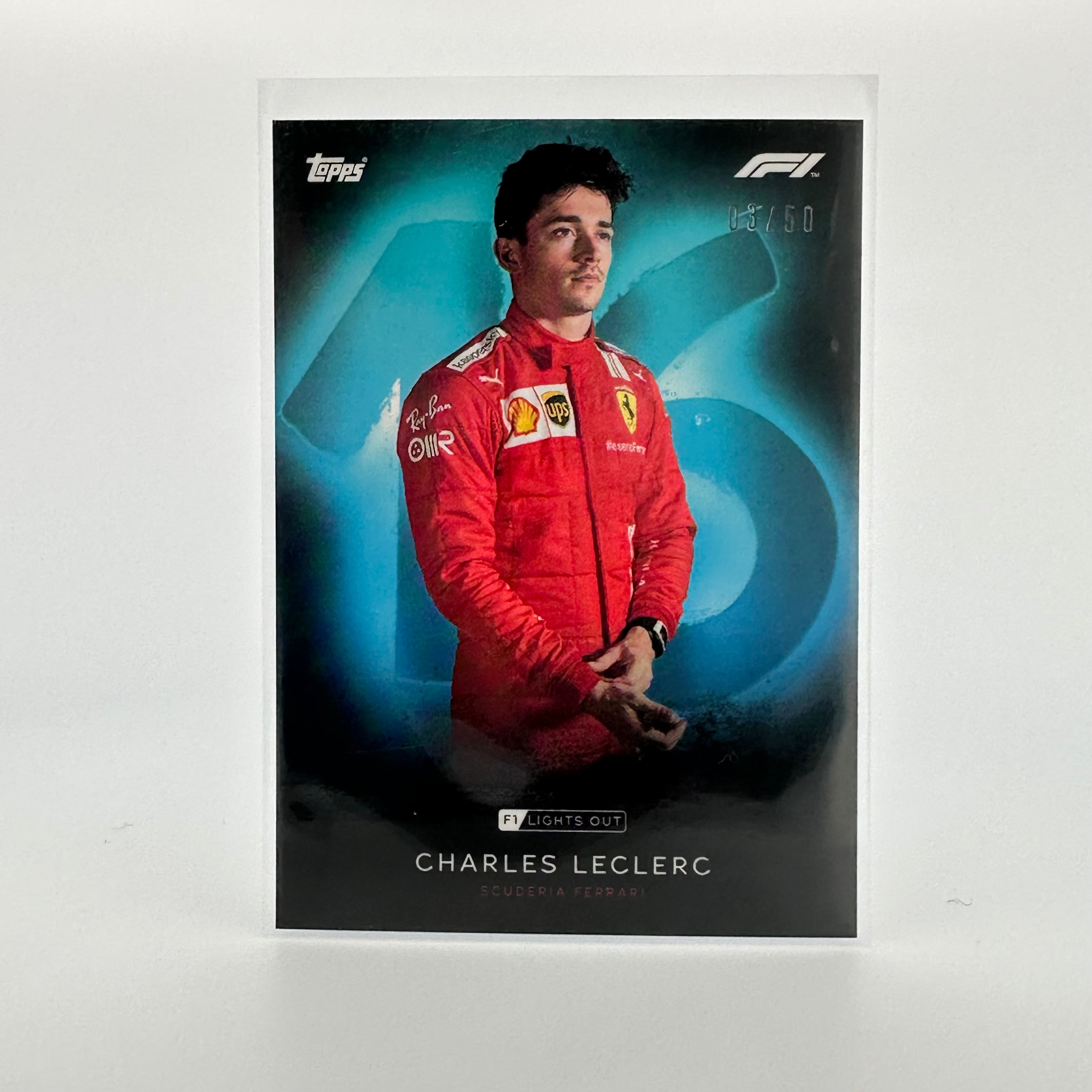 Charles Leclerc 2023 F1 Driver Aqua Parallel Trading Card - Collectible Sports Memorabilia for Formula 1 Fans & Card Collectors (Perfect for Display, Gifts, and Investment)