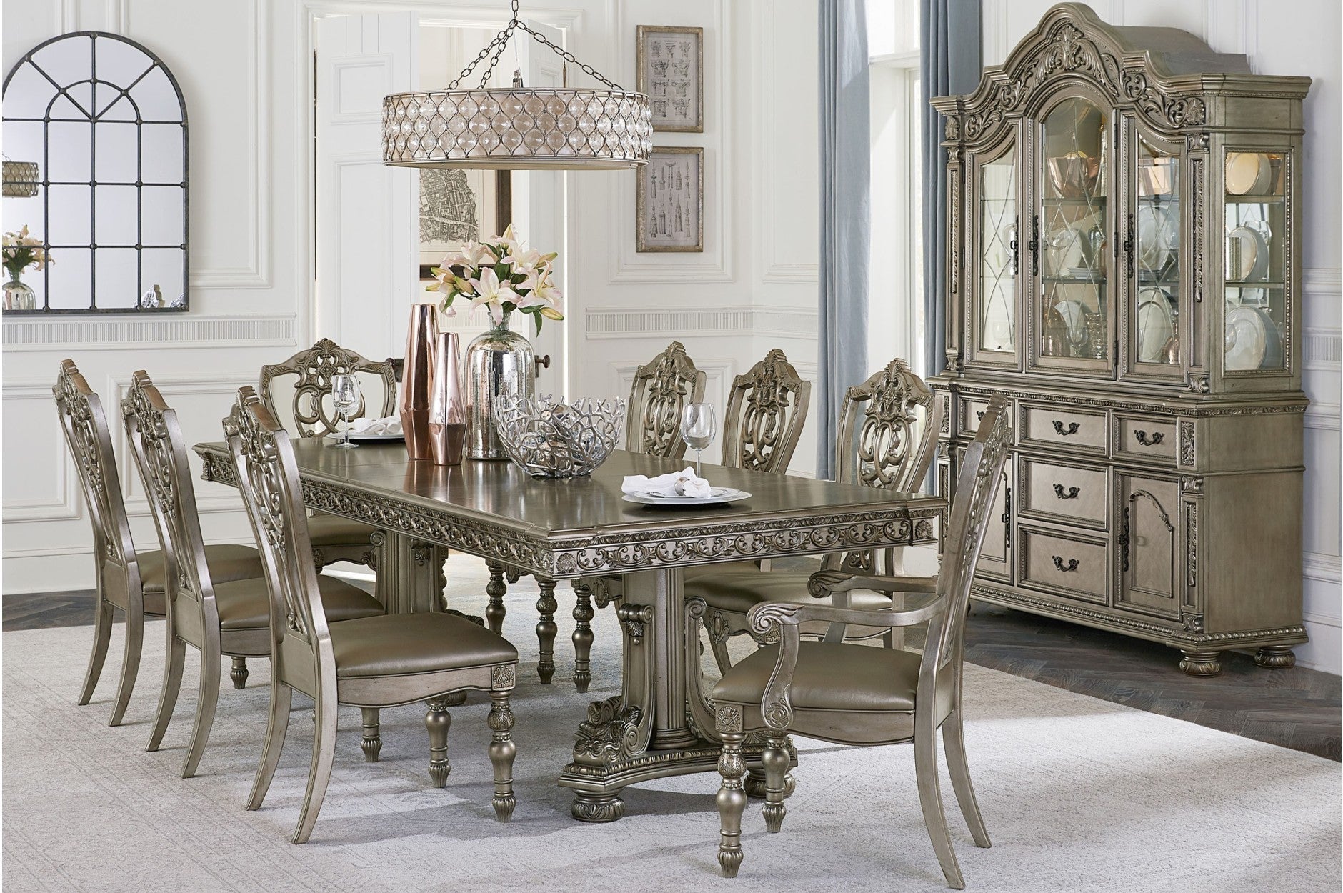 Luxury Catalonia Platinum Gold Dining Set - Elegant Tableware Collection for Fine Dining & Special Occasions