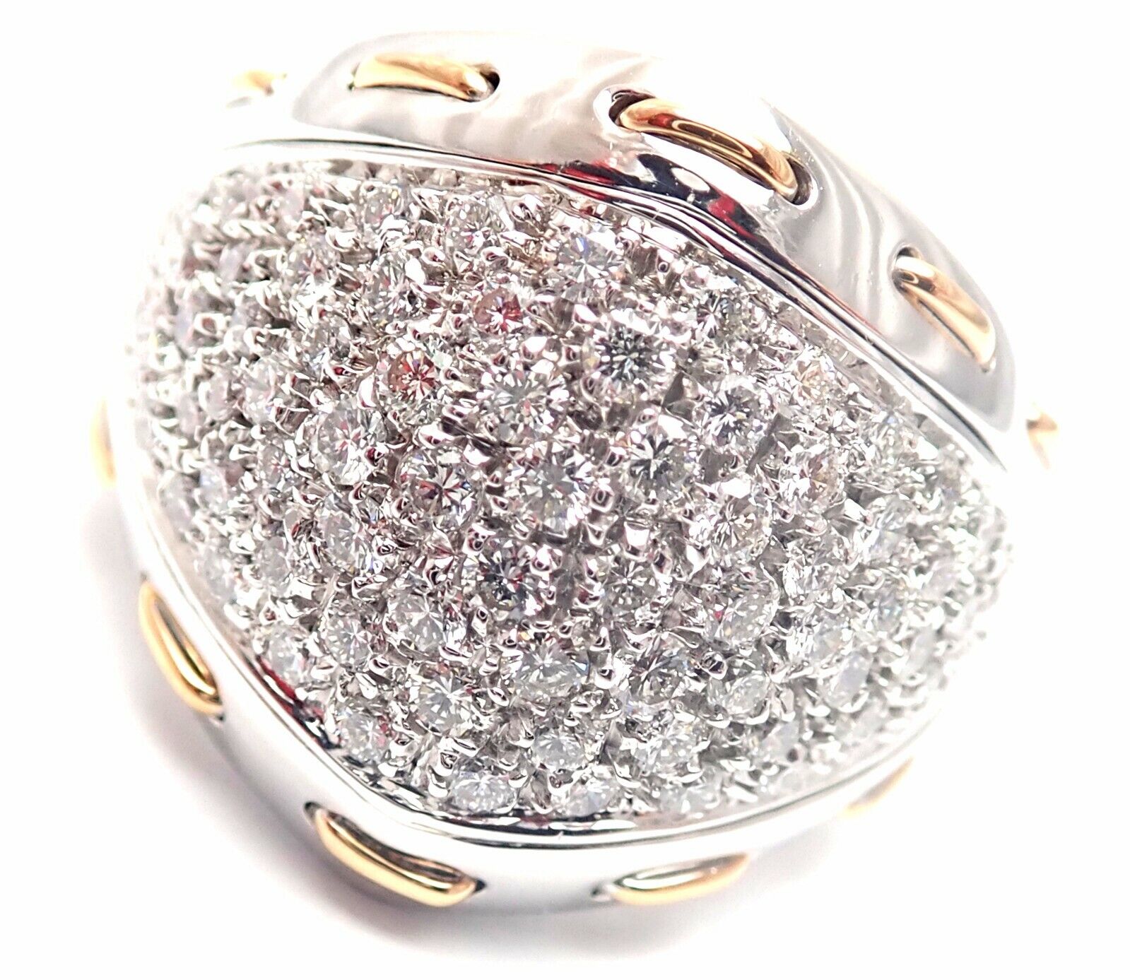 Authentic Damiani 18K White Gold 1.36 Carat Diamond Cocktail Ring for Women | Luxury Statement Jewelry | Perfect for Weddings, Anniversaries & Special Occasions