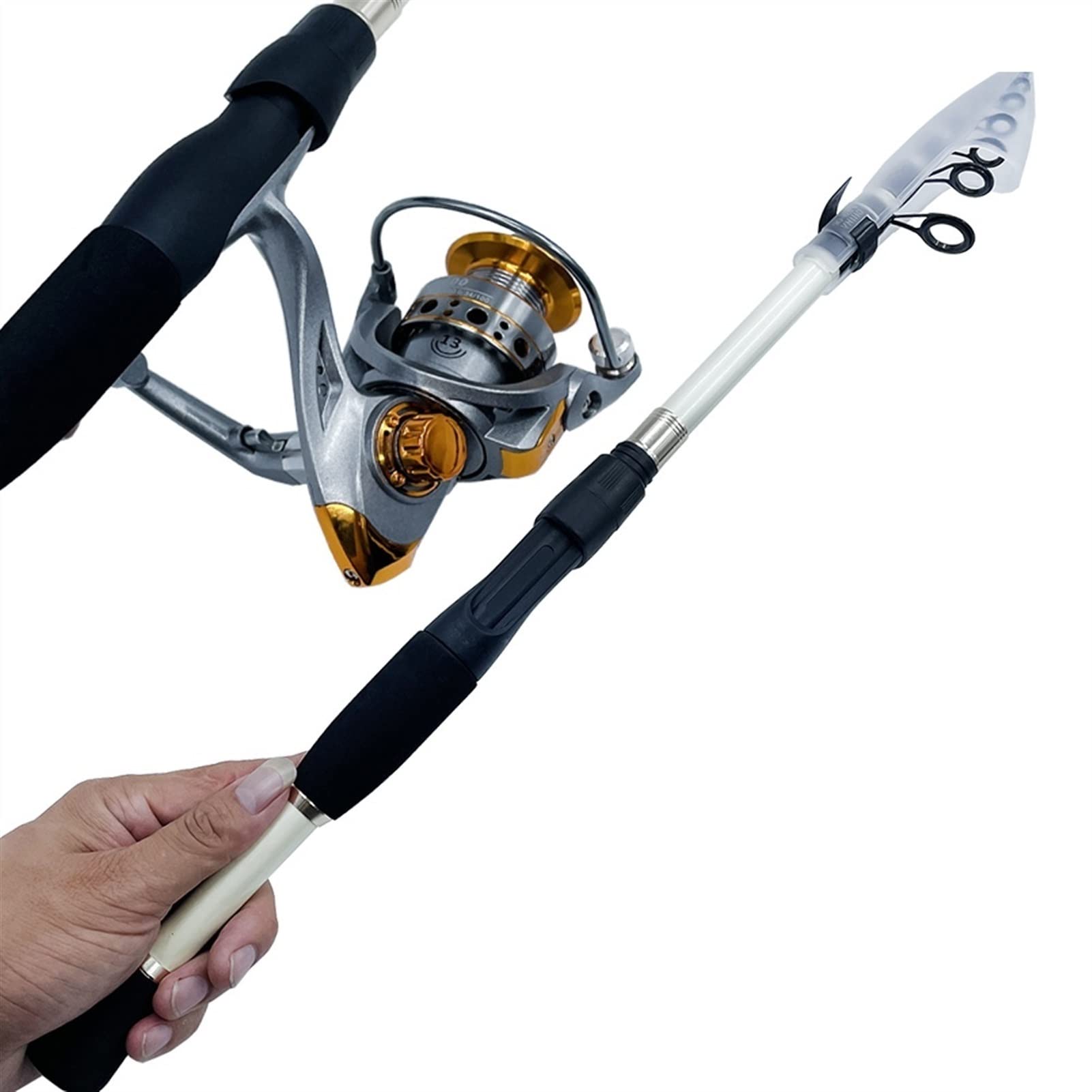**Ultralight Carbon Telescopic Fishing Rod Set with Reel - 1.6-2.4m Spinning Rod for Lure Fishing (10-30g) - Portable Travel & Gift for Anglers - Perfect for Freshwater, Saltwater & Outdoor Adventures**