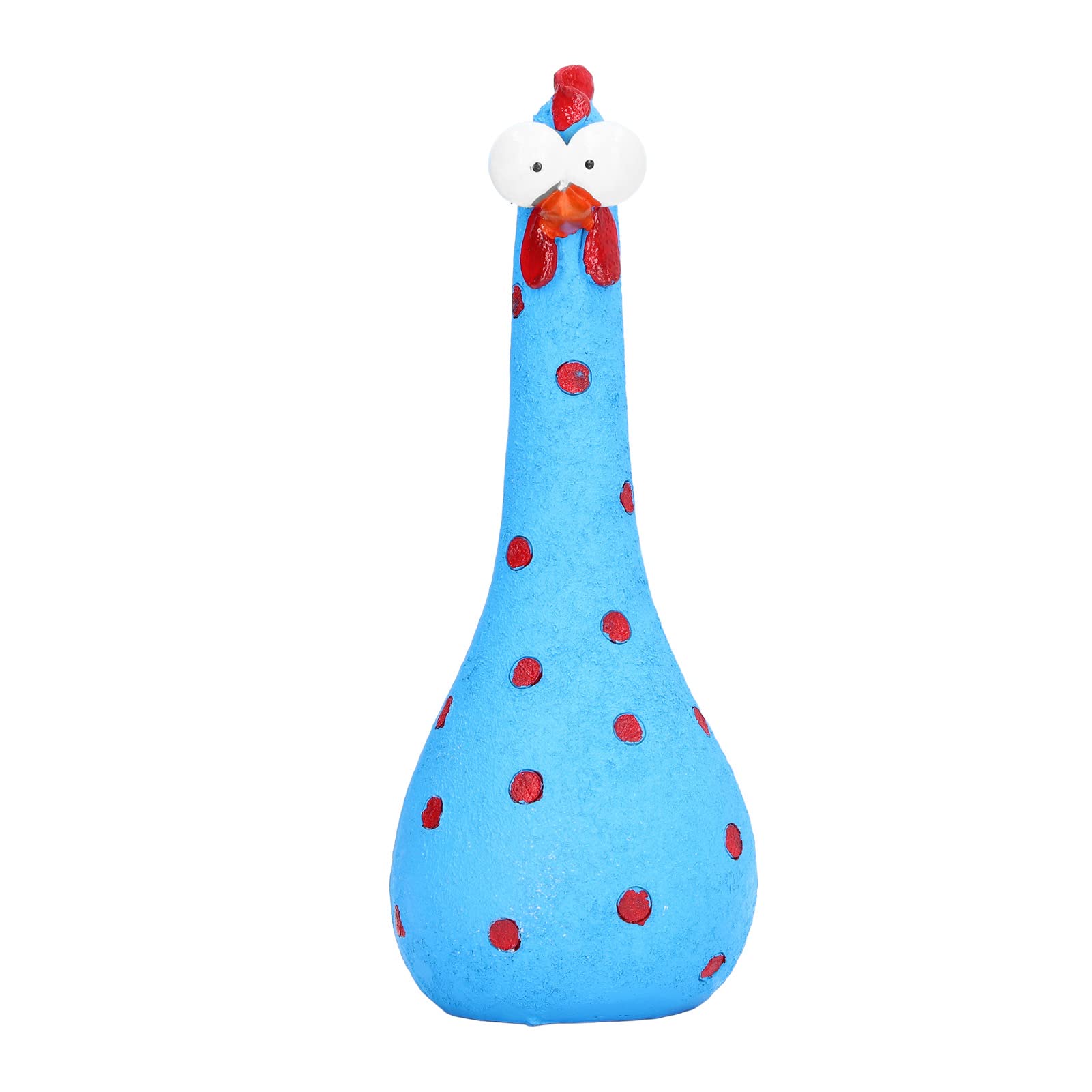 Handcrafted Resin Long Neck Chicken Statue - Blue Mumusuki Garden Decoration for Yard Art, Microlandscape & Outdoor Decor | Perfect for Farmhouse Style Gardens, Patio Displays & Backyard Landscaping