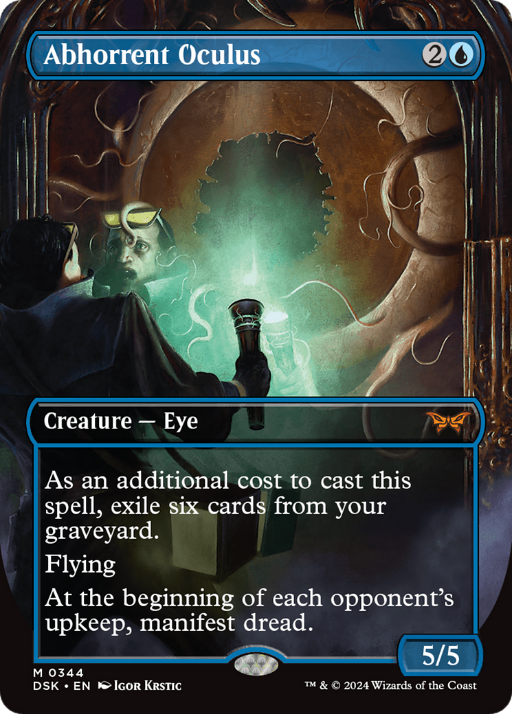Abhorrent Oculus (Borderless) - Duskmourn: House of Horror MTG Card - Perfect for Horror-Themed Decks & Collector's Display