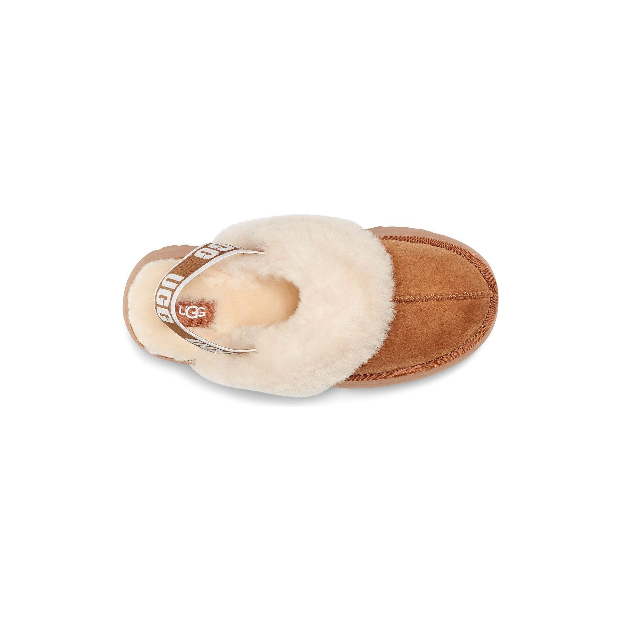 UGG Women's Funkette Slippers - Chestnut Brown Cozy Indoor/Outdoor House Shoes for Winter Comfort & Warmth | Perfect for Lounging at Home, Running Errands & Cold Weather Wear