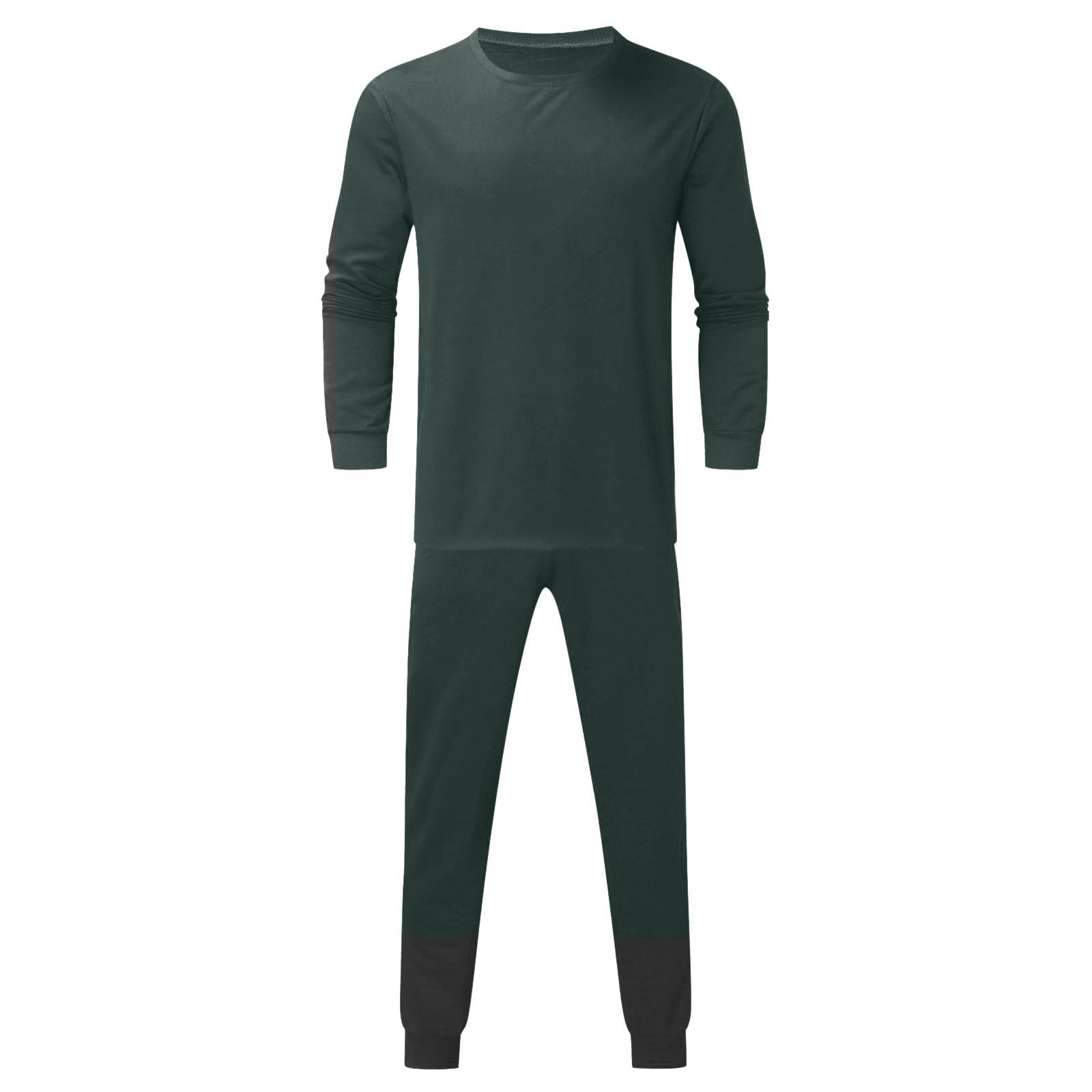 Men's Winter Tracksuit Set - Athletic Fit Plain Matching Outfit for Holiday & Gym