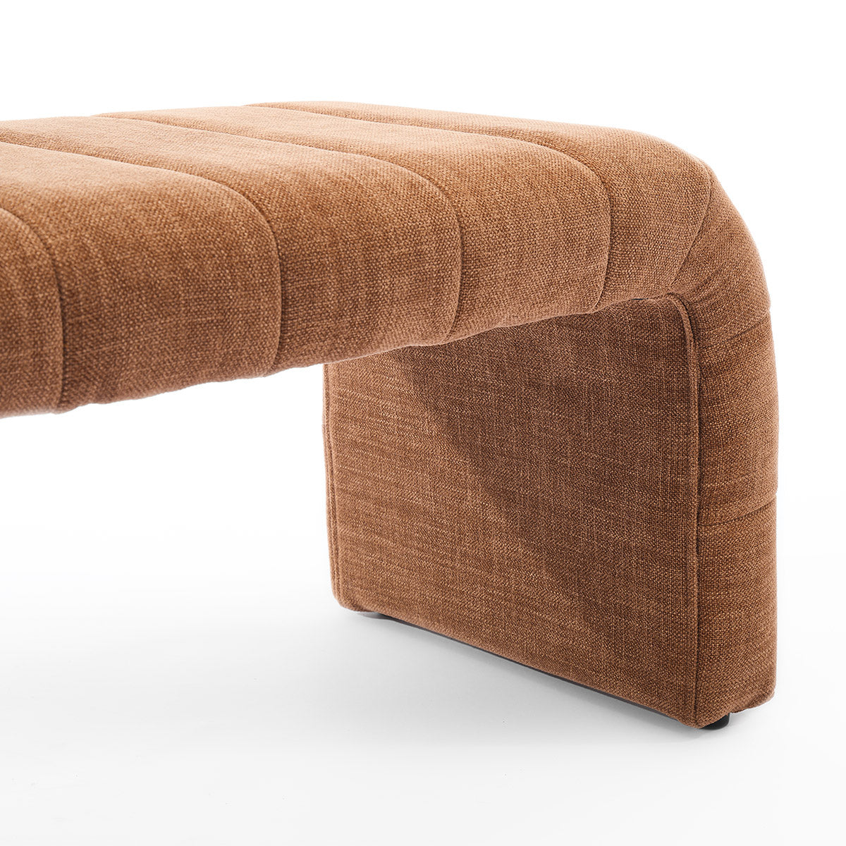 Blake Boucle Bench - Modern Upholstered Accent Bench with Soft Fabric for Living Room, Bedroom, or Entryway - Stylish and Comfortable Seating Solution