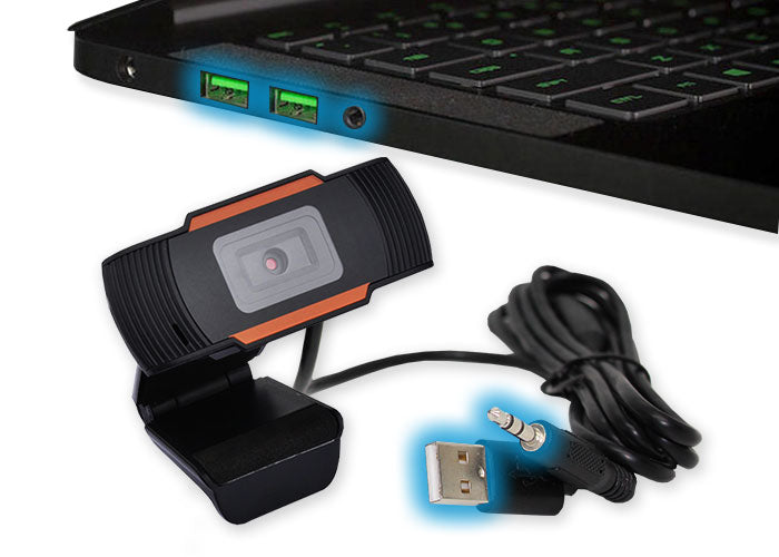 Elinz HD 720P Webcam with Built-in Noise Cancelling Microphone - 30FPS USB Web Camera for Laptop, Desktop PC, Video Conferencing, Online Classes & Streaming
