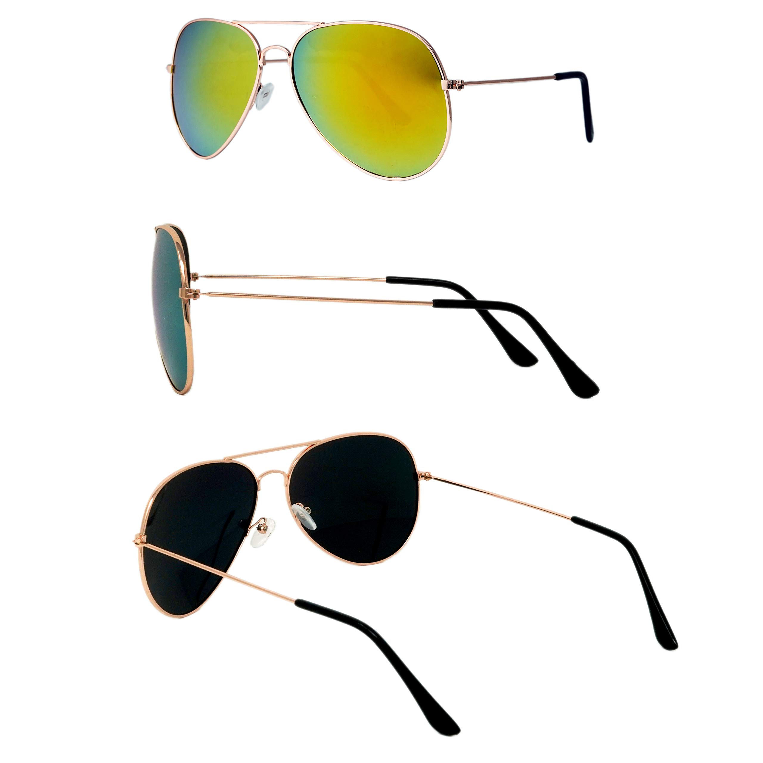 Premium Aviator Polarized Sunglasses for Men & Women - 100% UV Protection, Unisex Retro Style - Perfect for Driving, Travel & Outdoor Activities