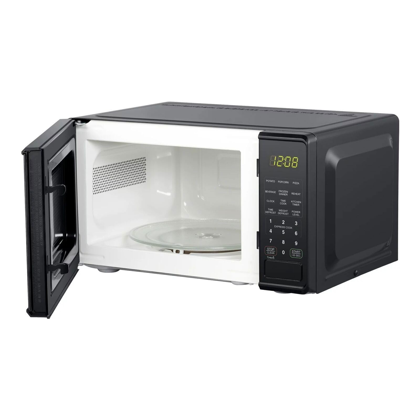 0.7 cu. ft. Compact Microwave Oven - Countertop, Black/White/Red - OEM | Perfect for Small Kitchens, Dorms & Offices