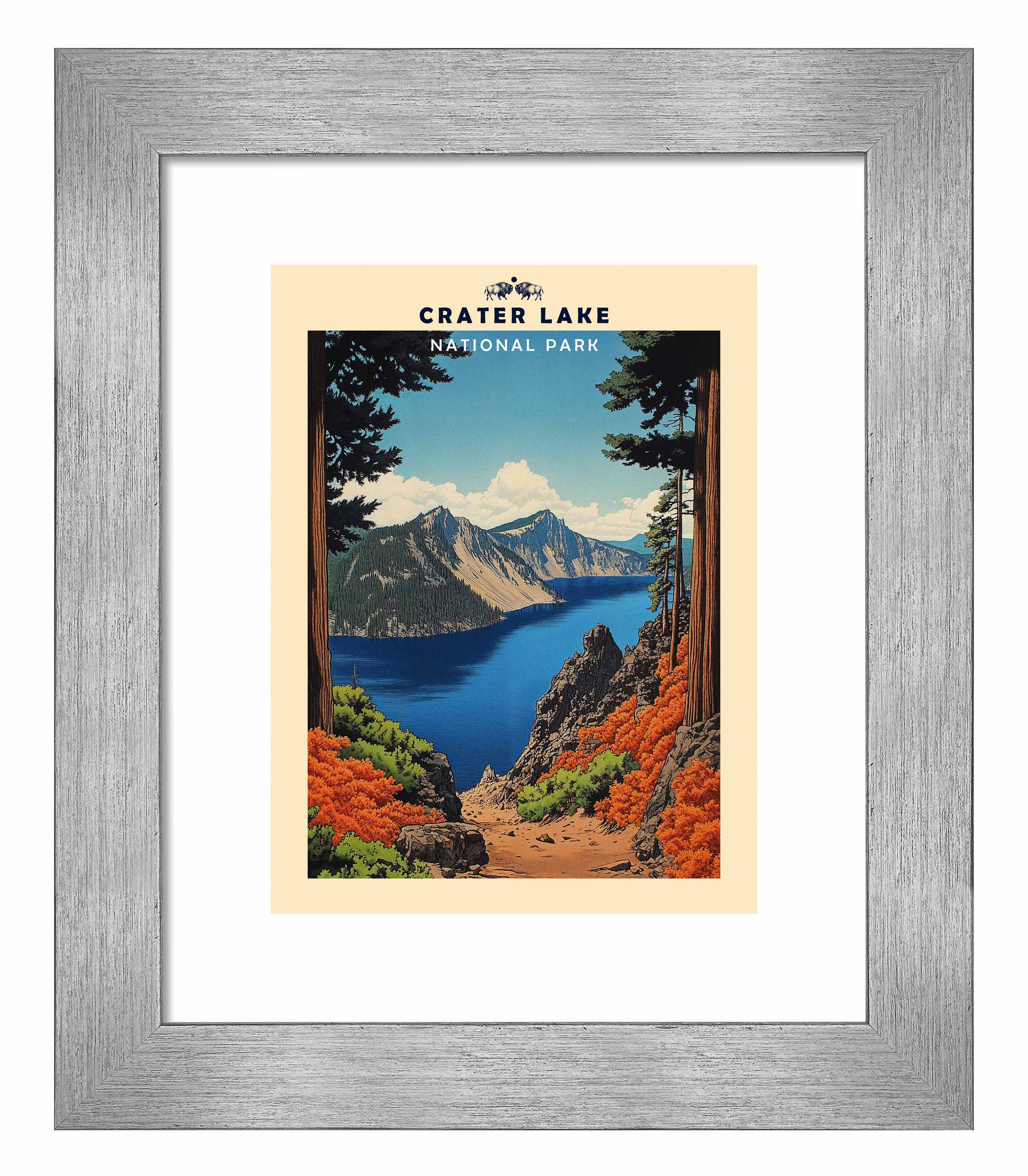 Crater Lake Art Prints - Stunning Wall Decor for Home & Office - Perfect for Living Room, Bedroom, or Gift