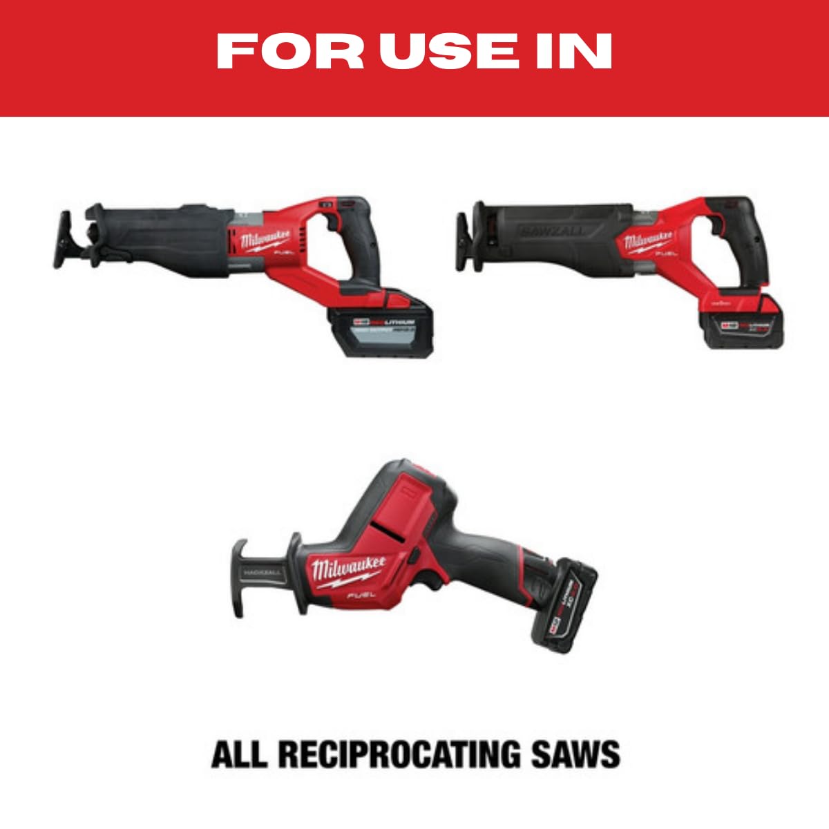 Milwaukee 48-00-5563 12-Inch 7 TPI Reciprocating Saw Blades for Cast Iron & Thick Metals - 5-Pack | Heavy-Duty Demolition & Metal Cutting | Ideal for Construction, Plumbing & HVAC Work