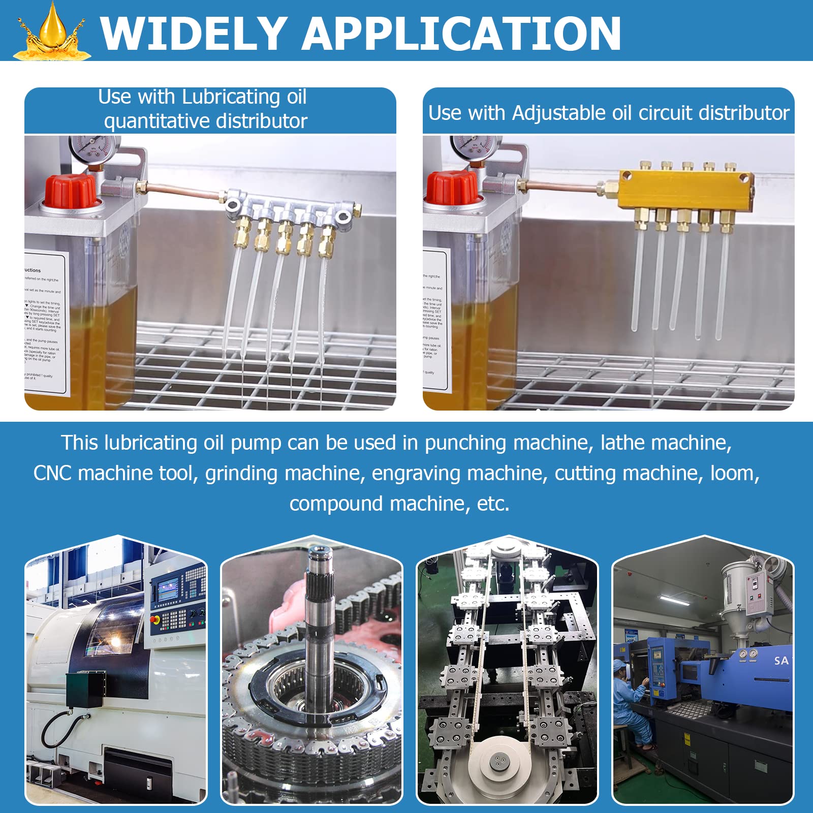 Automatic Lubricating Oil Pump 2L Alloy Gear Pump - CNC Machine Lubrication System with 110V Motor, Double Digital Display & 4Mpa Pressure Gauge (200X) - Perfect for Industrial Machinery Maintenance & Workshop Equipment