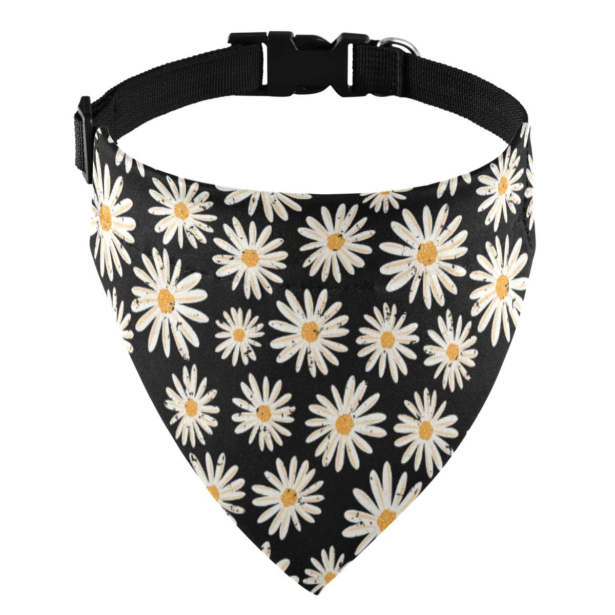 Adjustable Dog Collar with Detachable Bandana - Breathable Puppy Scarf & Buckle Paw Triangle Bib - Perfect for Daily Walks, Training, and Pet Fashion Accessories