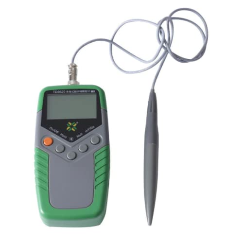 High Accuracy Permanent Magnet Gauss Meter - Tesla Meter Gaussmeter with 1% Precision, DC Magnetic Field Tester & Analog Soil Penetrometer, LCD Display TD8620-1 - Ideal for Industrial Testing, Laboratory Research, and Quality Control Applications