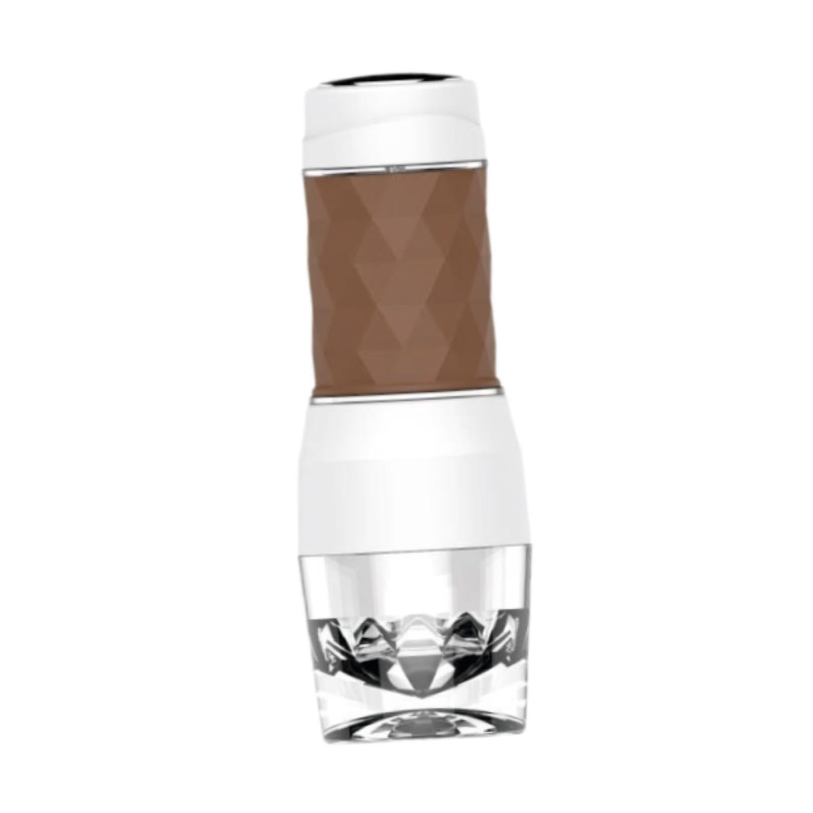 Premium Hand Press Coffee Maker - Portable French Press for Coffee & Tea - Ideal Travel, Camping, Office & Home Use - Great Gift for Coffee Lovers - Brown