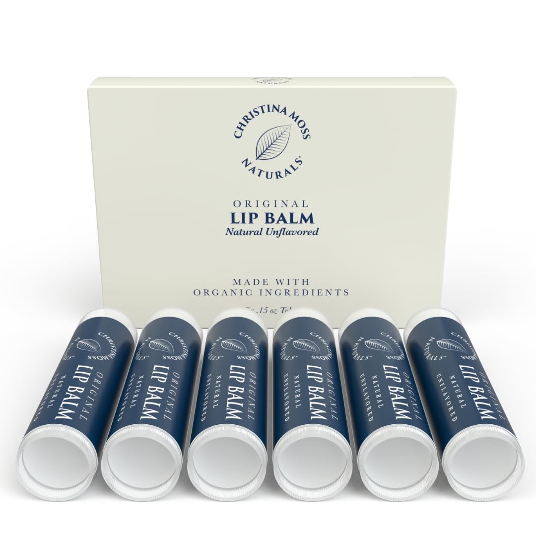 Christina Moss Naturals Organic Lip Balm - Hydrating & Nourishing with Natural Ingredients - Perfect for Dry Lips, Winter Care & Daily Moisturizing