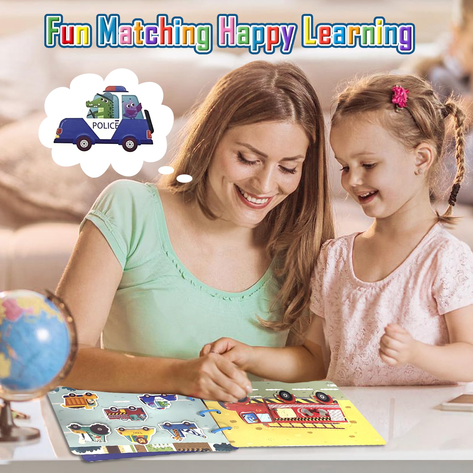 Montessori Quiet Book for Kids - Educational Busy Book with Transport Theme, Sensory Toy for Early Learning, Perfect Gift for Boys & Girls - Ideal for Travel, Home & Classroom Activities