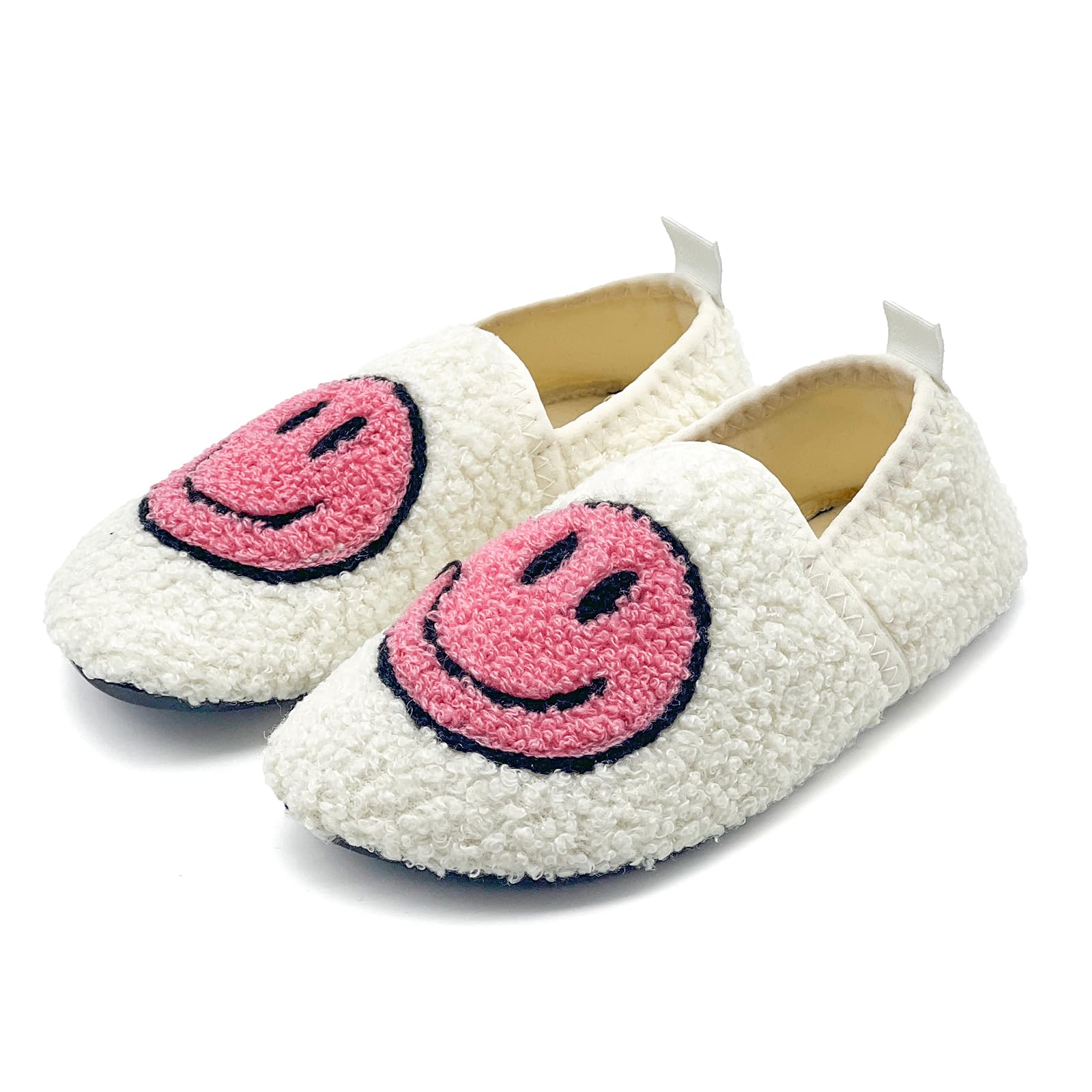 COVS Smile Face Slippers for Kids & Toddlers - Non-Slip TPR Soft Sole House Shoes for Boys & Girls - Cozy Indoor Socks for Playtime, Nap Time & Home Comfort