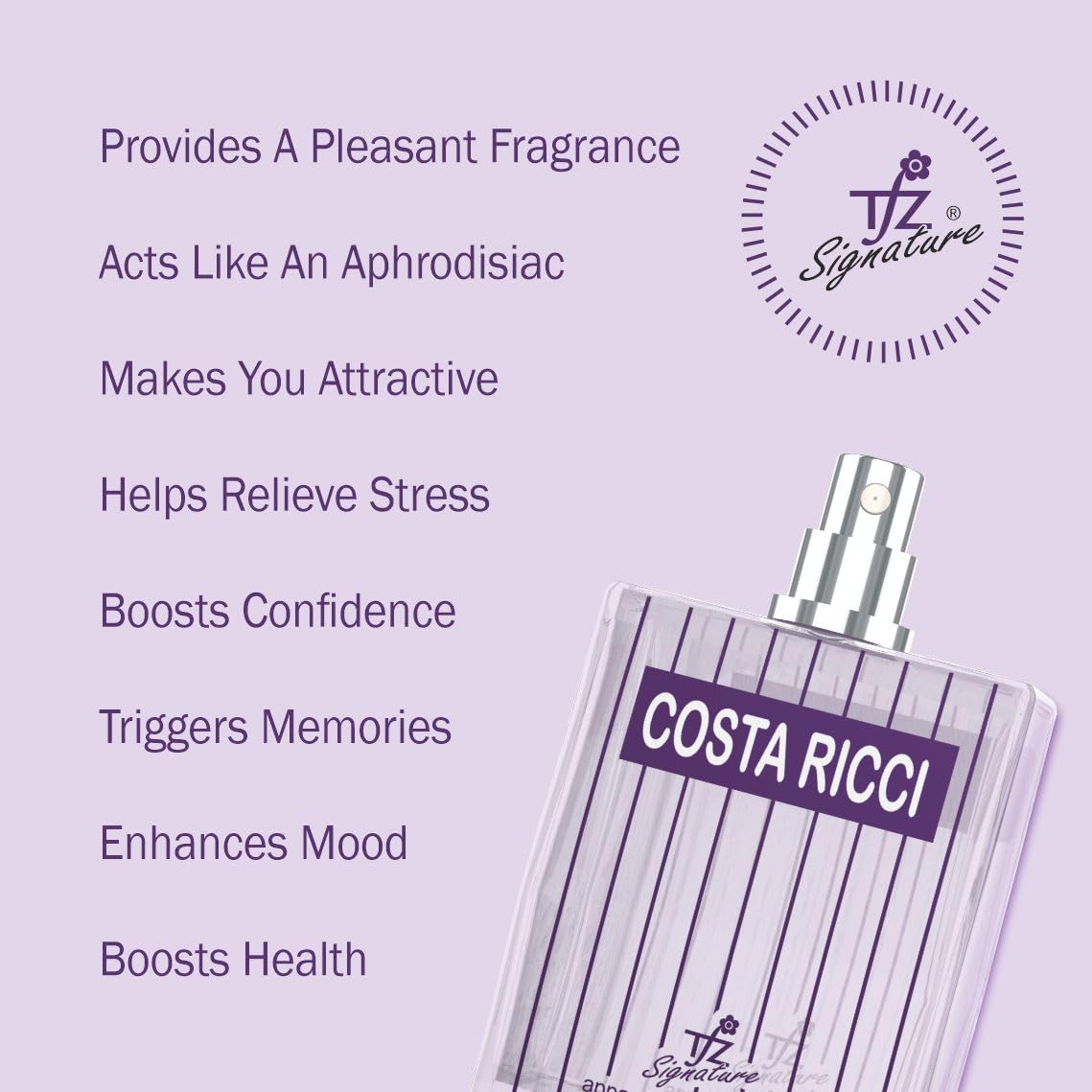Costa Ricci TFZ Perfume Spray for Women - Long Lasting Floral Fragrance for Daily Wear, Date Night & Special Occasions