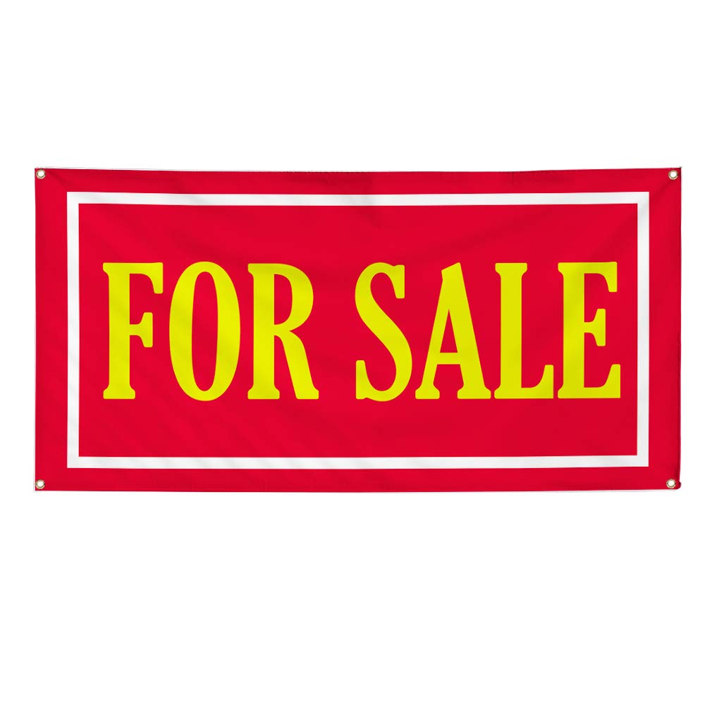 Vinyl Banner Multiple Sizes - Durable Outdoor Advertising Signs with 8 Grommets (48x96 Inches) | Weatherproof Business & Yard Signage for Events, Construction, and Retail Promotions