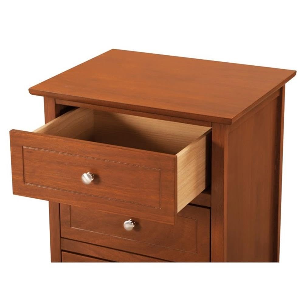 Glory Furniture Daniel 3-Drawer Oak Nightstand - Bedside Table for Bedroom, Living Room & Guest Room Storage