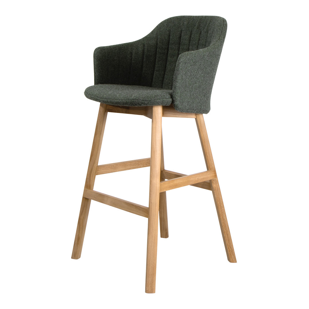 Premium Wooden Bar Stool with Backrest & Cushioned Seat - Comfortable Counter Height Chair for Kitchen Island, Breakfast Nook & Home Bar Decor