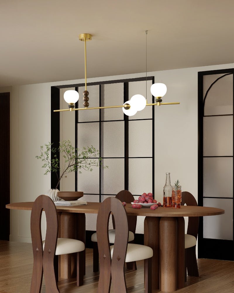 Lyra Linear Island Light - Modern LED Pendant Lighting for Kitchen, Dining Room & Bar Counter - Energy Efficient & Dimmable Hanging Light Fixture