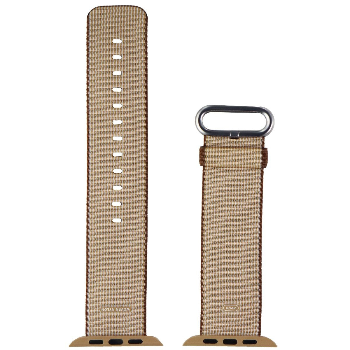 Apple Watch 42mm/44mm Woven Nylon Band - Toasted Coffee & Caramel | Lightweight & Breathable for Workouts, Running & Everyday Wear