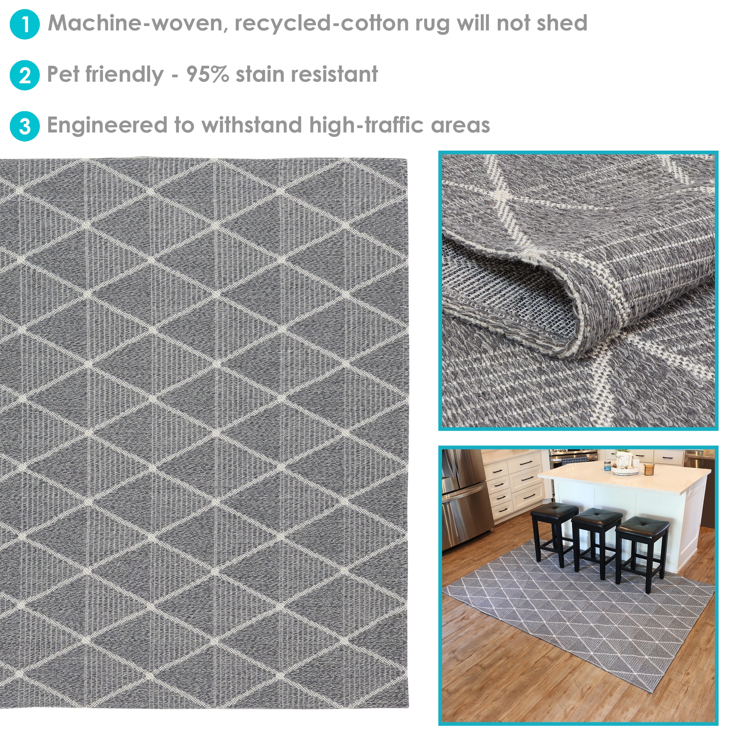 Stylish Sunnydaze Indoor Area Rug - Soft & Durable for Living Room, Bedroom & Home Decor - Perfect for Cozy Spaces & Modern Interiors