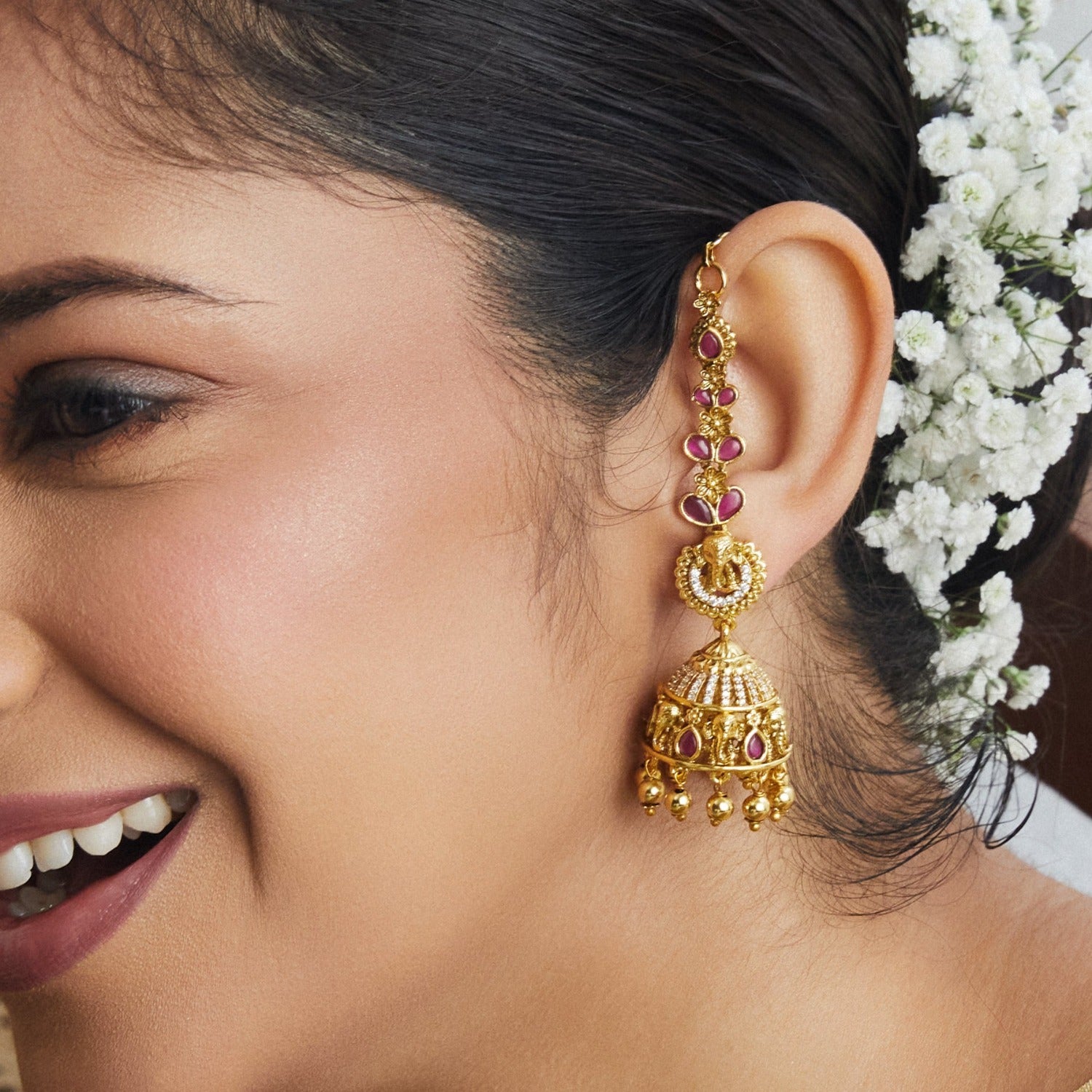 Vintage Chain Drop Earrings for Women - Antique Gold Dangle Earrings with Elegant Chain Design | Perfect for Weddings, Parties & Special Occasions