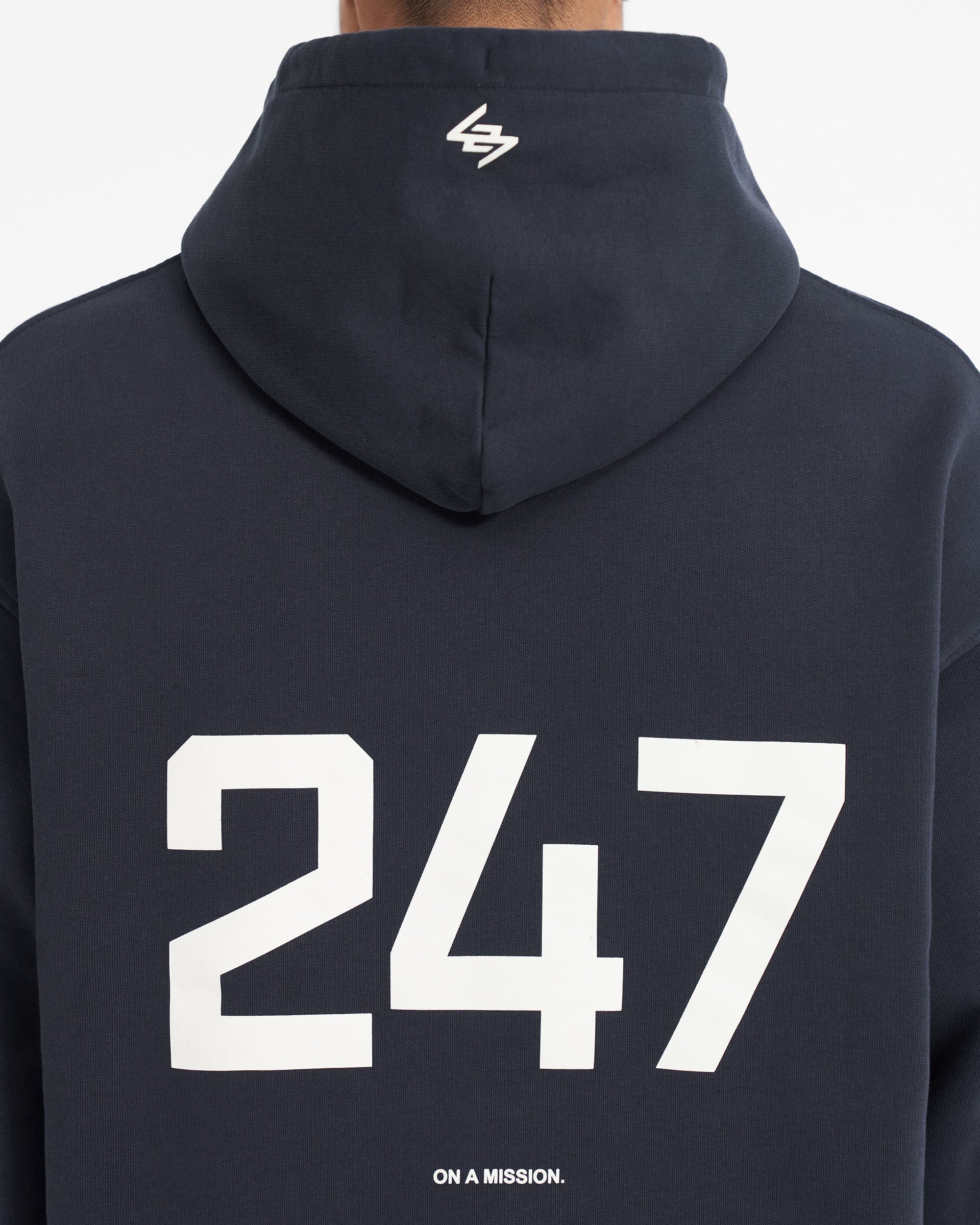 247 Oversized Hoodie for Men & Women - Navy Blue Cozy Pullover Sweatshirt - Perfect for Casual Wear, Lounging & Street Style Fashion
