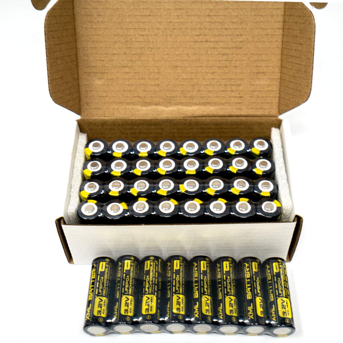 8 Pack 4/5 AA 14430 3.2V 400mAh LiFePO4 Rechargeable Lithium Batteries - Replacement for Outdoor Solar Lights, Landscape Lighting & Garden Decor (IFR 14430P)