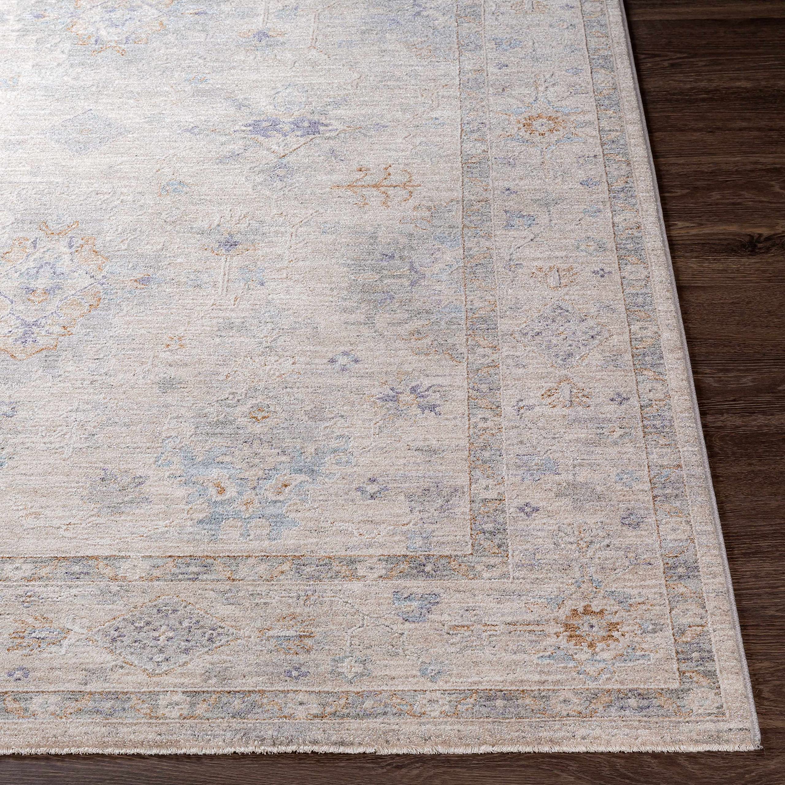 Hauteloom Rochedale Modern Area Rug for Living Room & Bedroom - Soft Beige, Blue, Green 6'7