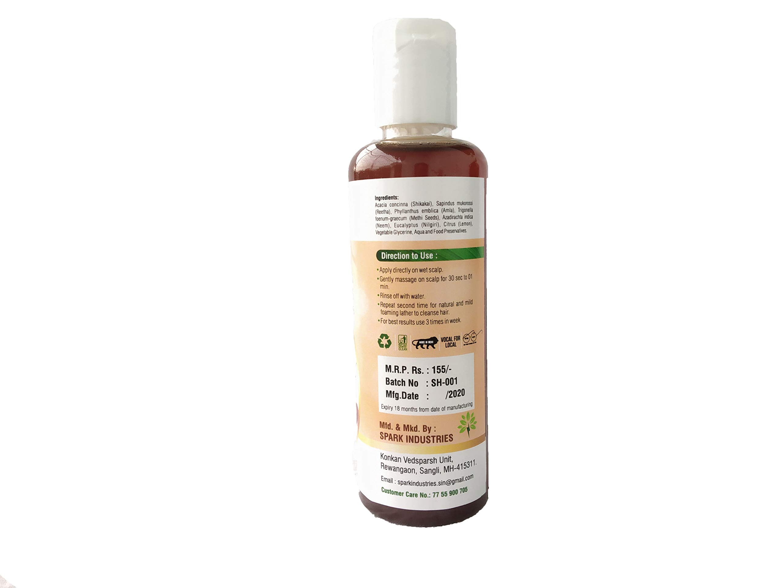 KONKAN VEDSPARSH-SHIKHA Ayurvedic Shampoo 120ml - Natural Scalp Treatment for Dandruff & Hair Growth | Herbal Hair Care for Dry & Itchy Scalp | Perfect for Daily Use & Ayurvedic Hair Therapy