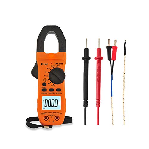 Digital Clamp Meter CM-2016 - Handheld Multimeter for AC/DC Voltage, Current, Resistance, Temperature & NCV Testing | Perfect for Electricians, HVAC Technicians & DIY Home Electrical Projects
