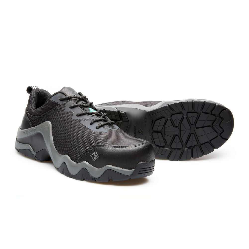 Terra EKG Low TR0A4NQKBLK Men's Athletic Composite Toe Work Shoes - Black | Lightweight Safety Footwear for Construction, Warehouse & Outdoor Work