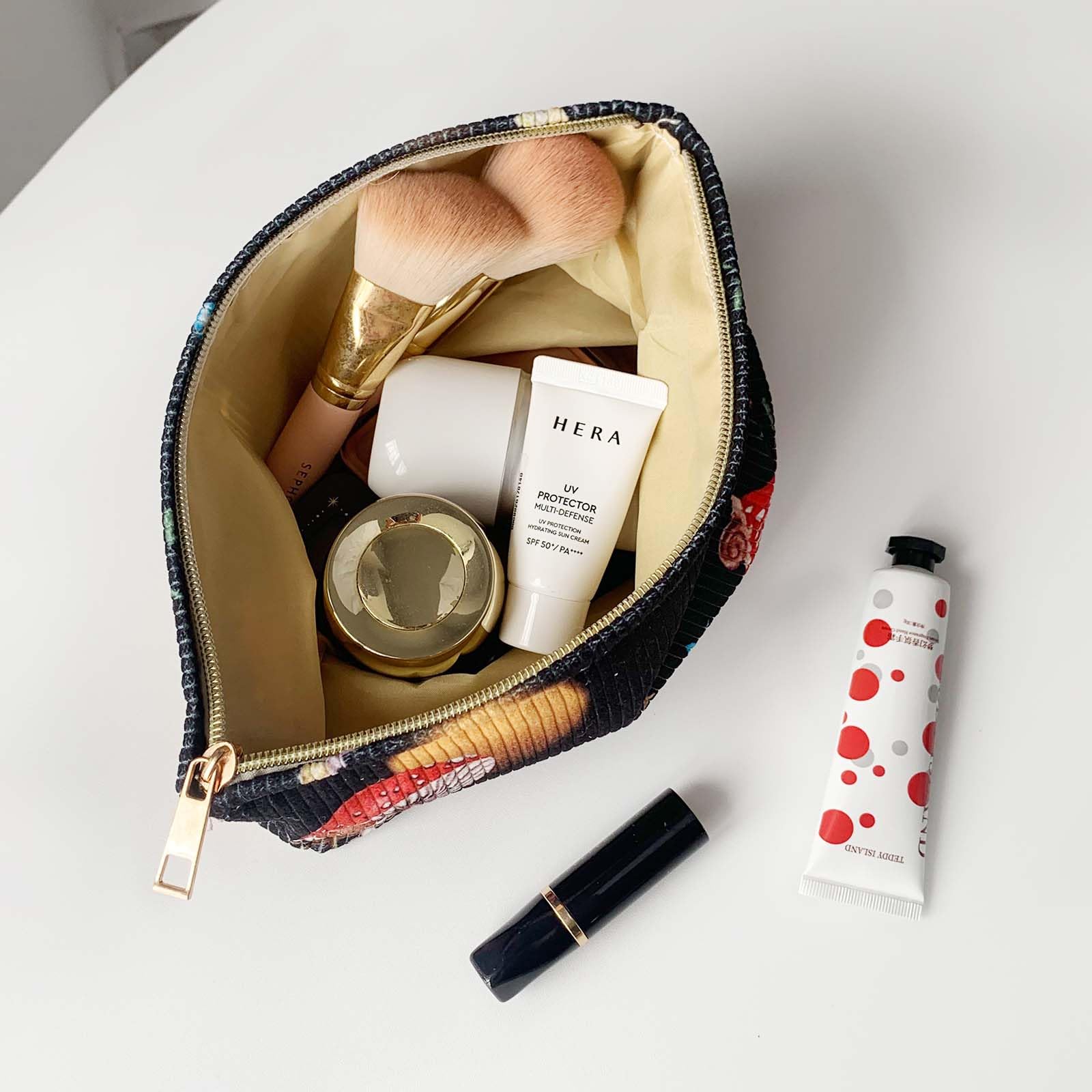 Cute Mushroom Makeup Bag with Zipper - Soft Cosmetic Pouch for Women | Halloween Christmas Gift & Travel Storage