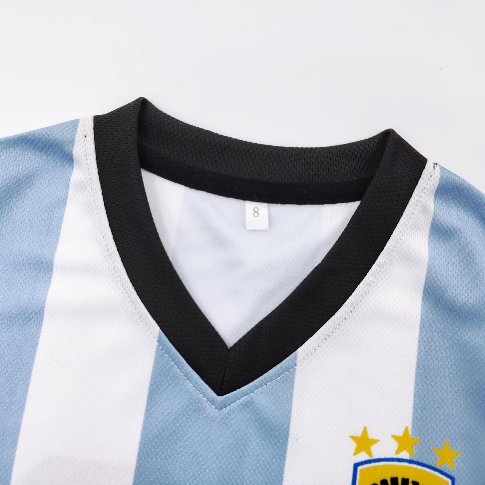 **Argentina Boys Youth Soccer Jersey & Shorts Set - Toddler Football Uniform for Kids - Perfect for Matches, Training, and Fan Support**