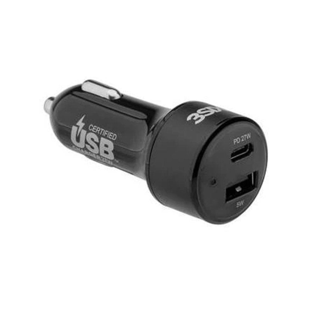 3sixT 27W USB C PD Fast Car Charger - Quick Charge for iPhone, Samsung, Google Pixel - Perfect for Road Trips & Long Commutes
