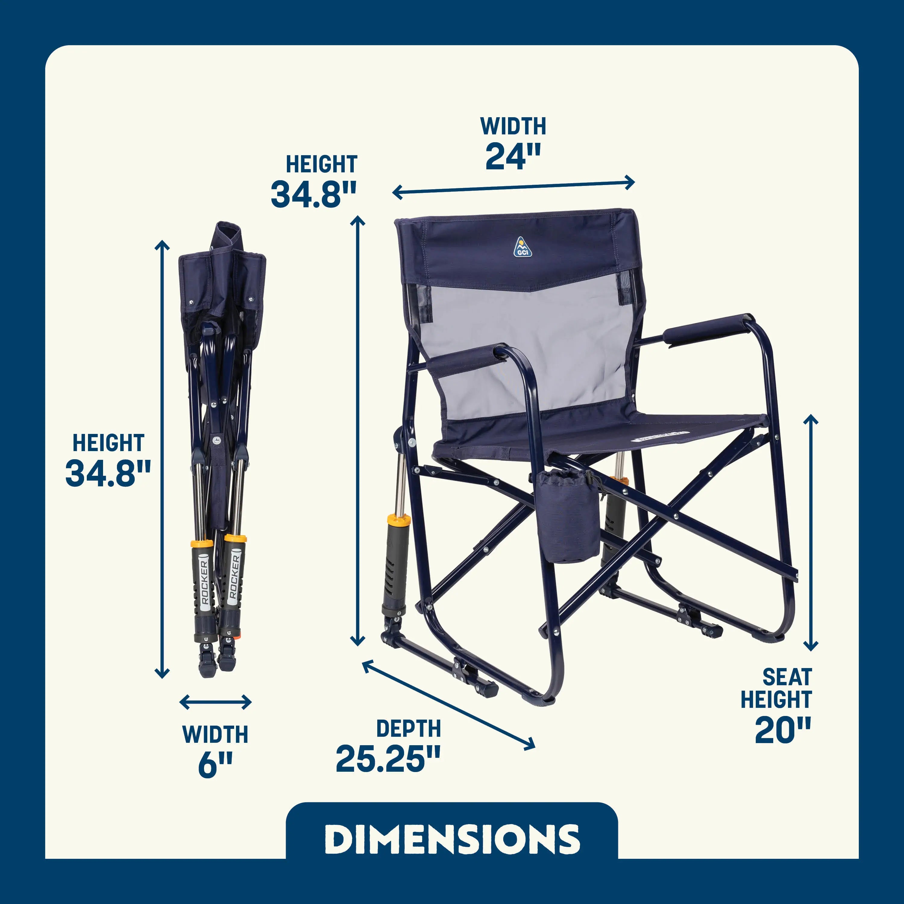 Freestyle Rocker Elite™ - Premium Rocking Chair for Home & Office - Comfortable Ergonomic Design for Relaxation, Reading & Meditation