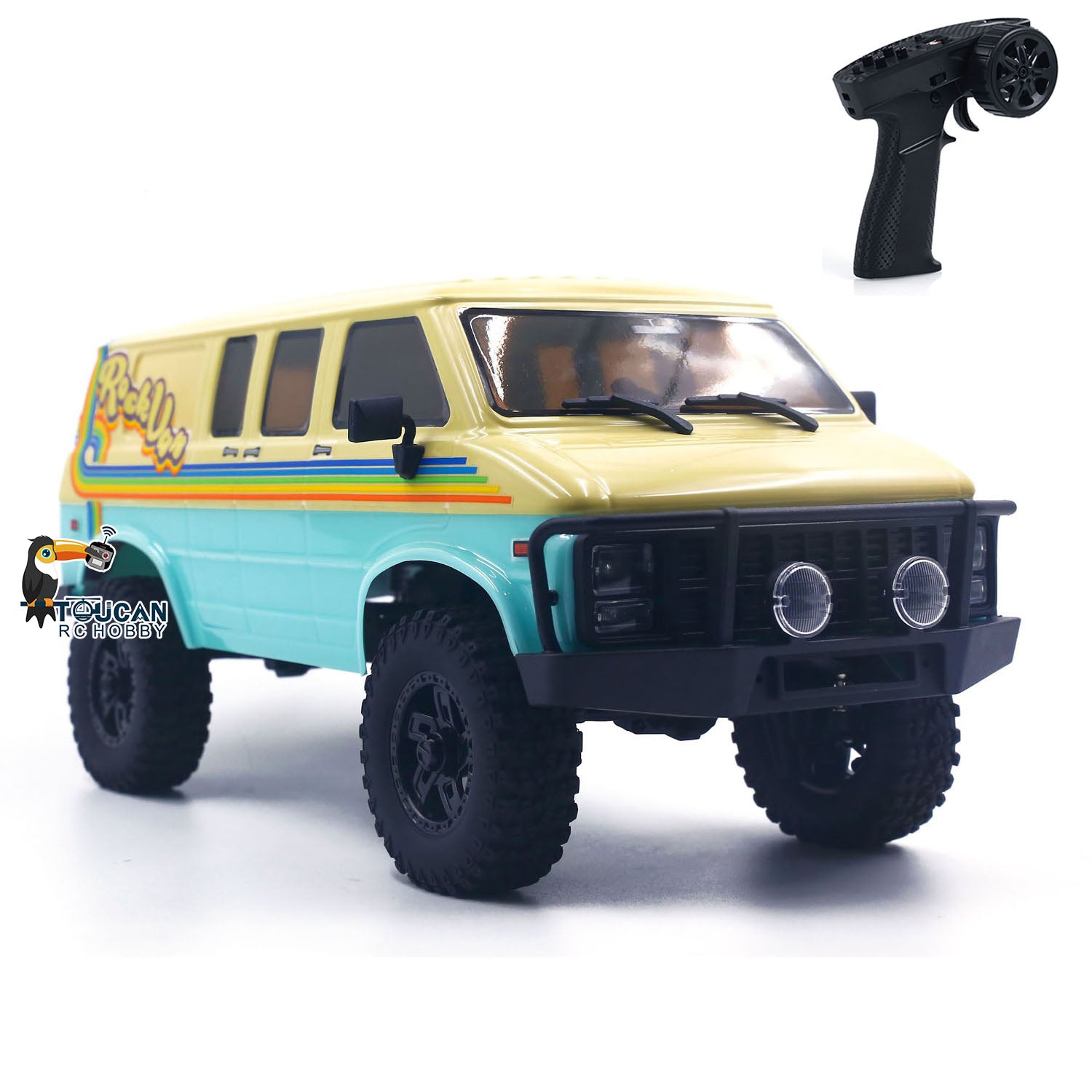 1/18 Scale 4WD RC Crawler Car - Hobby Plus CR18P Remote Control Off-Road Vehicle with Assembled Painted Body & Battery Light System - Perfect for Rock Crawling, Trail Adventures and Backyard Off-Roading