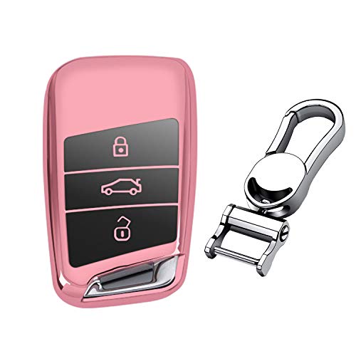 Glossy Pink - Metal Keychain