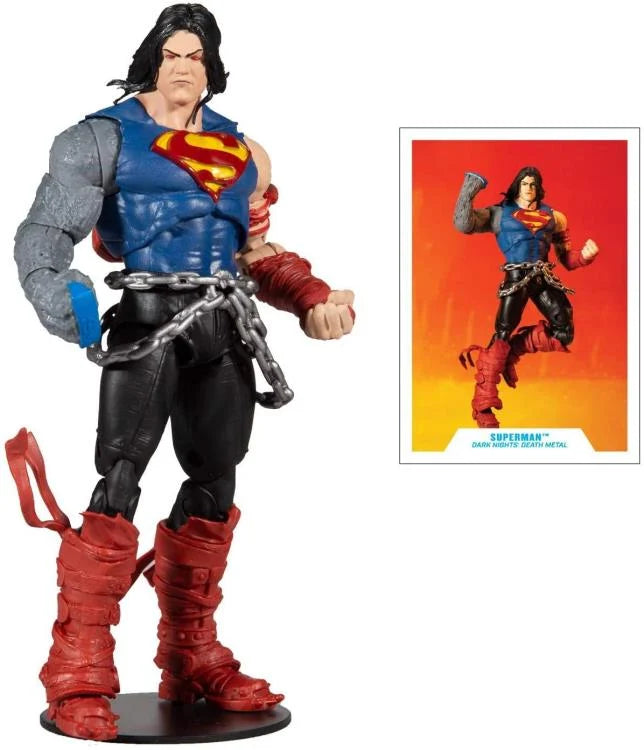 DC Multiverse Dark Nights: Death Metal Superman 7-Inch Action Figure - Collectible DC Comics Superhero Toy for Display & Play - Perfect for Fans, Collectors & Gift Giving
